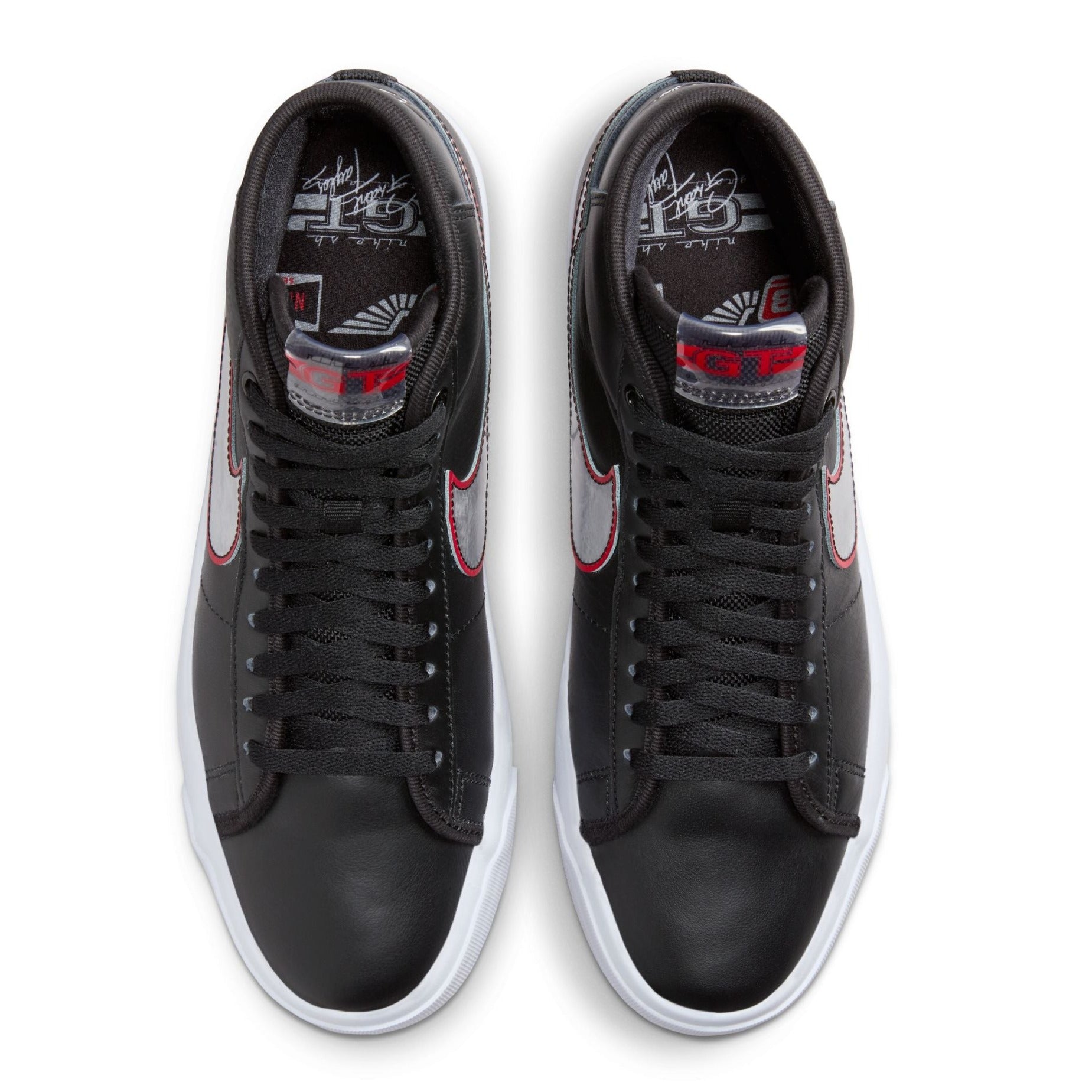 Black Grant Taylor Blazer Mid Pro Nike SB Skate Shoe Top