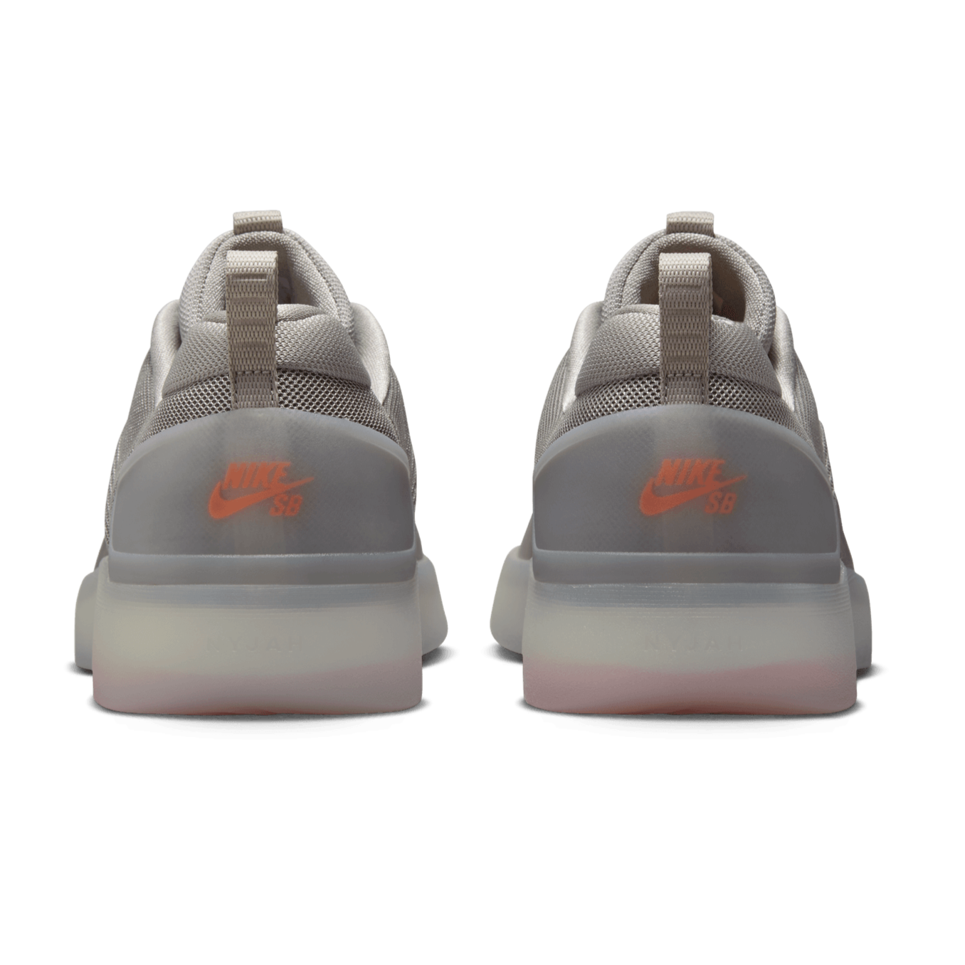 College Grey Nyjah 4 Nike SB Skate Shoe Back