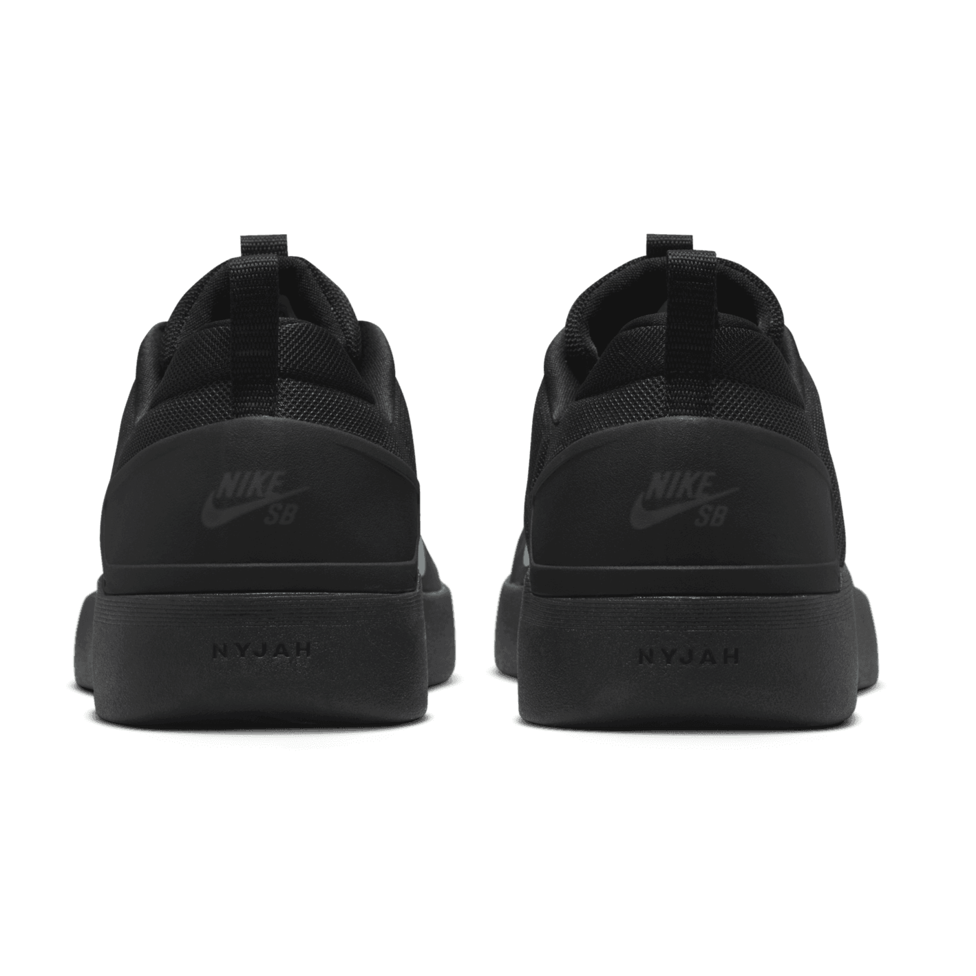 Black/White Nyjah 4 Nike SB Skate Shoe Back