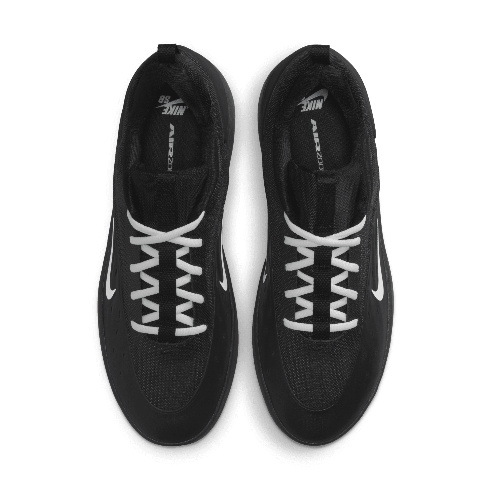 Black/White Nyjah 4 Nike SB Skate Shoe Top