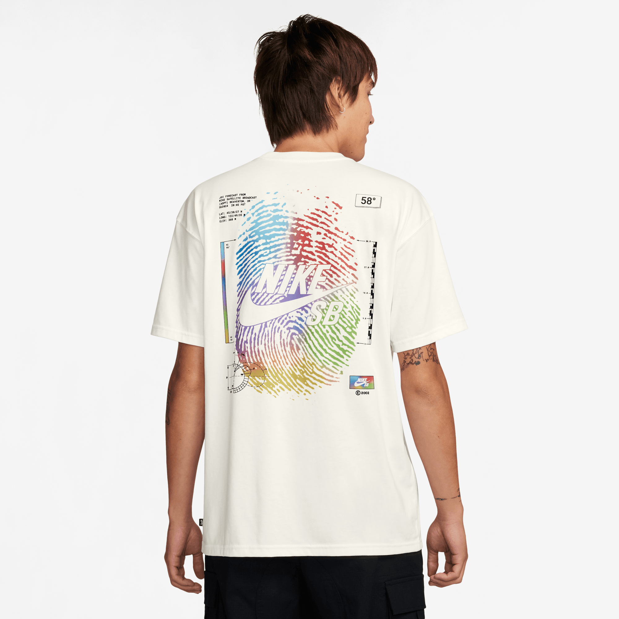 Sail Thumbprint Nike SB T-Shirt Back