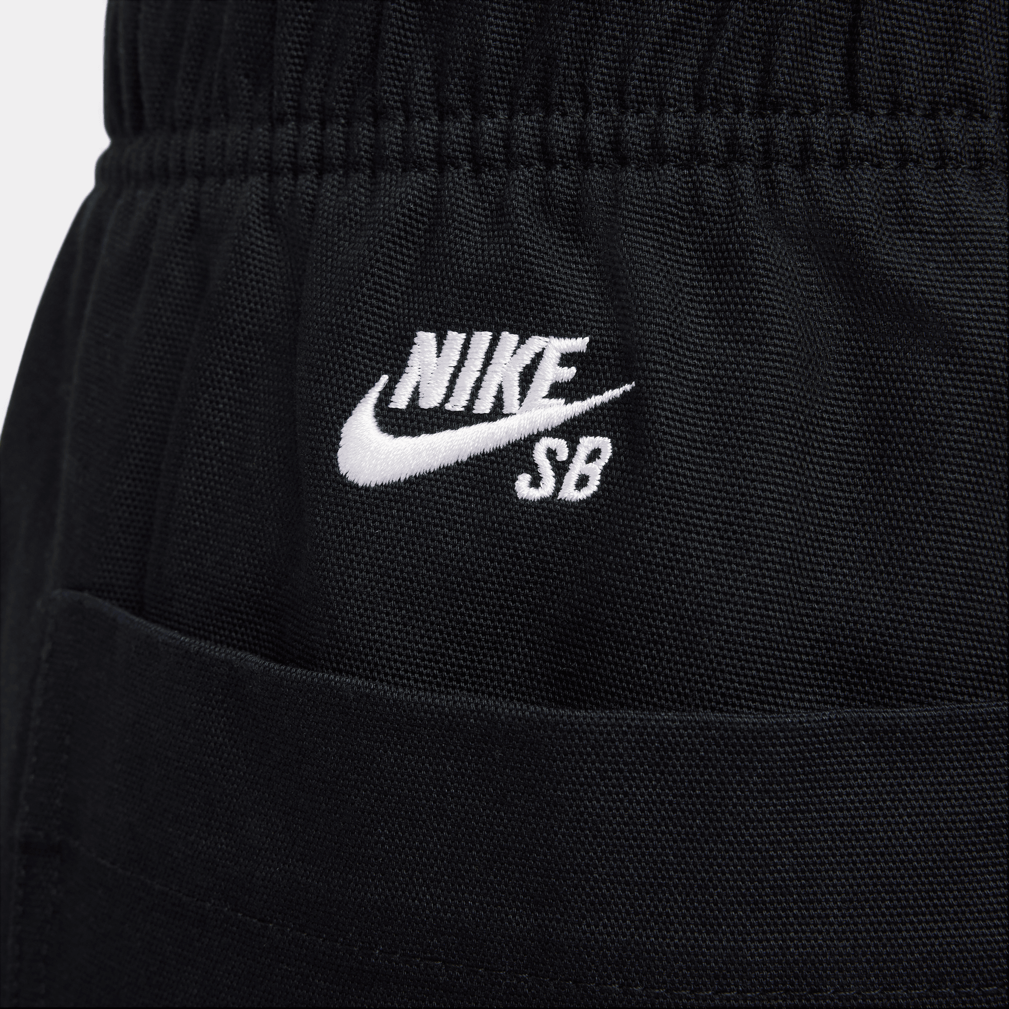 Black Double Knee Nike SB Pants Detail