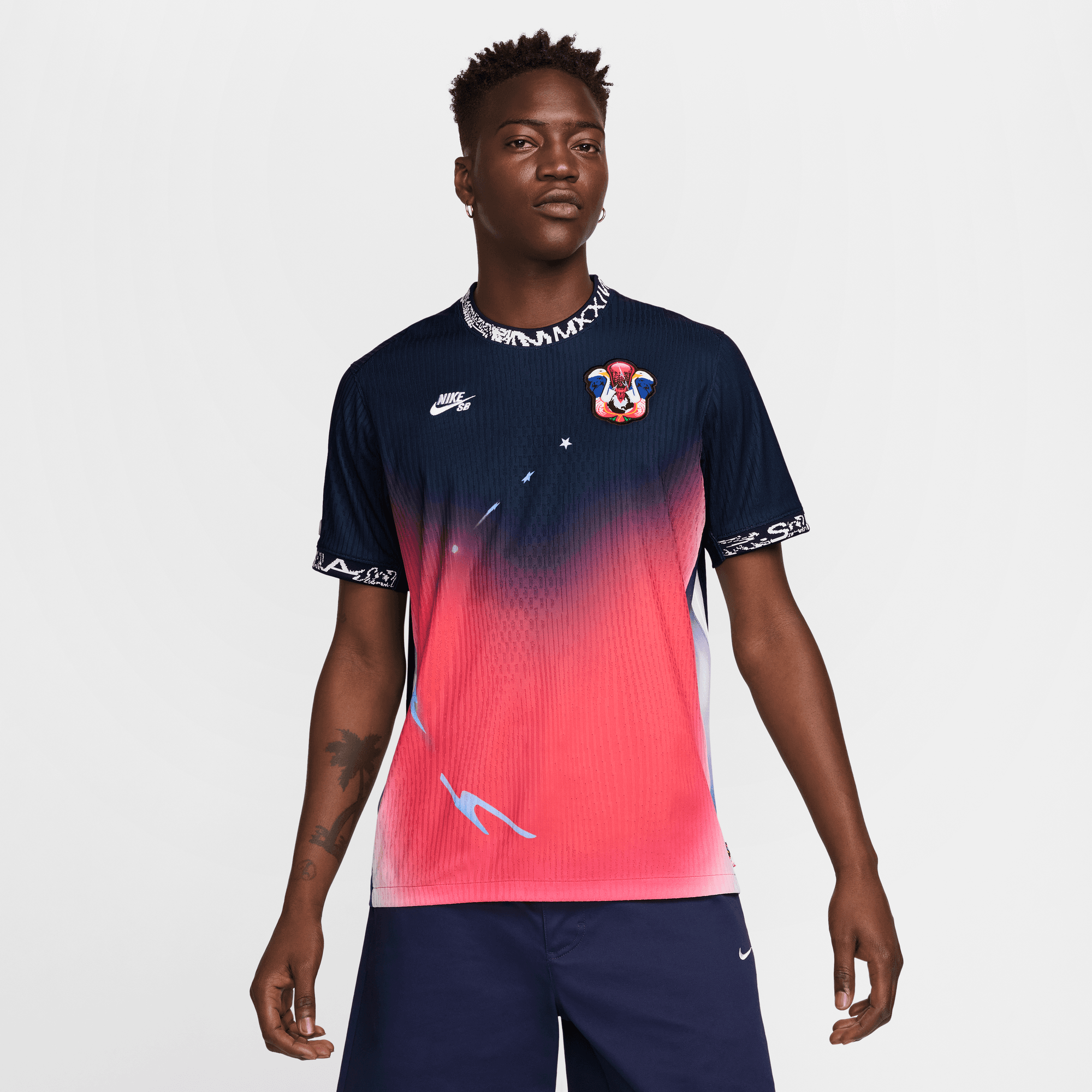 Nike SB Dri-FIT ADV Olympic Jersey - Obsidian/Bright Crimson/White
