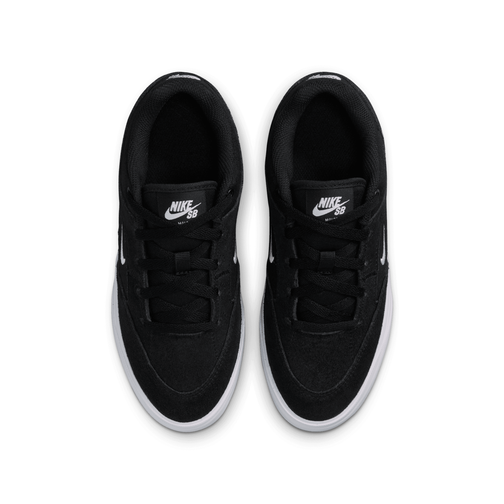 Big Kids Black/White Malor Nike SB Skate Shoe Top