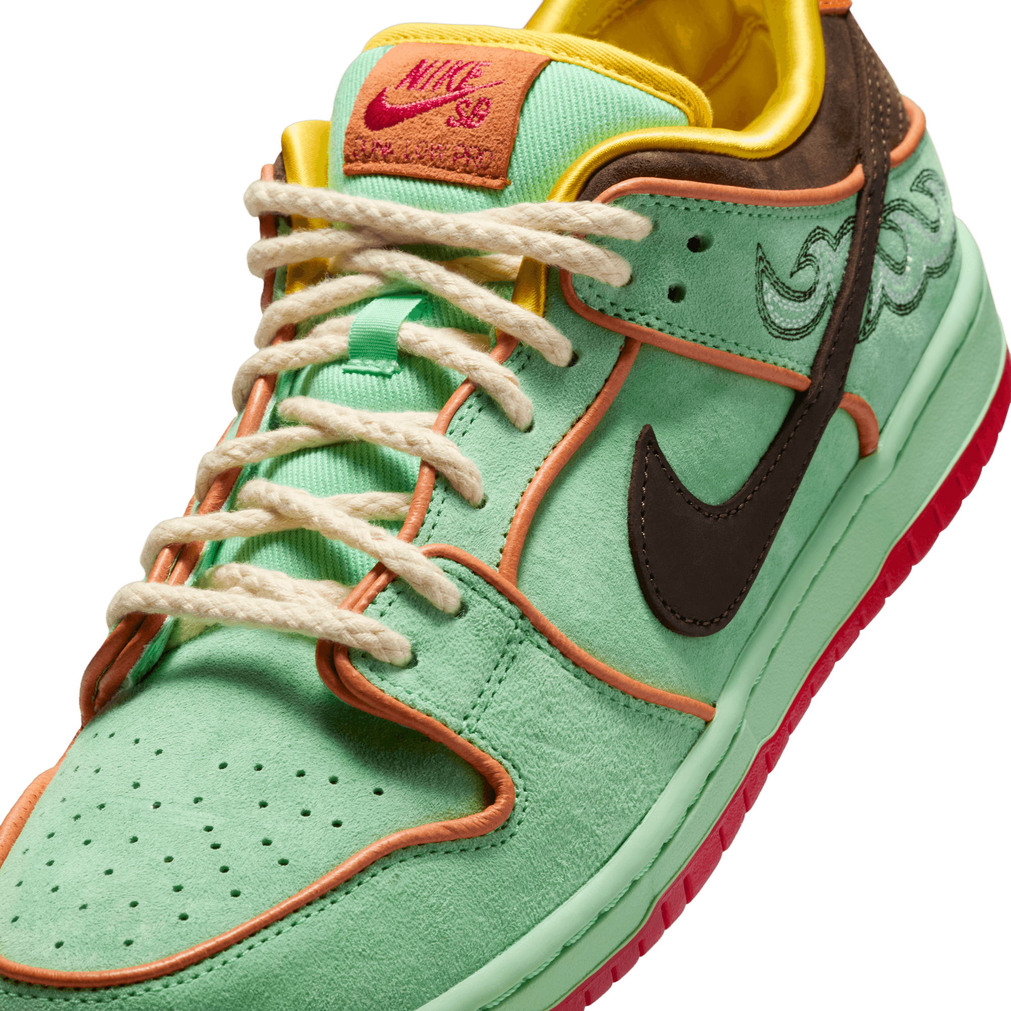 Rodeo Nike SB Dunk Low Skate Shoe Detail