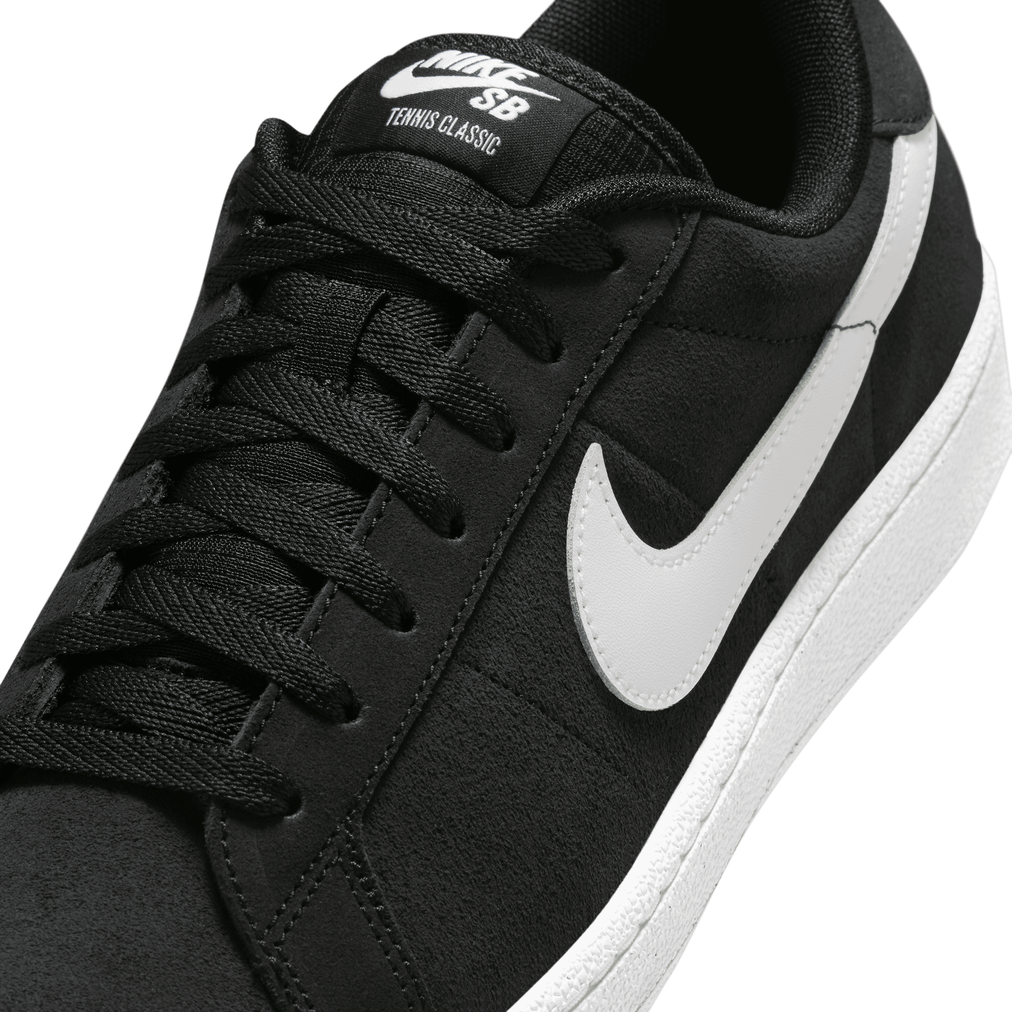 Black/White Tennis Classic Nike SB Skate Shoe Detail