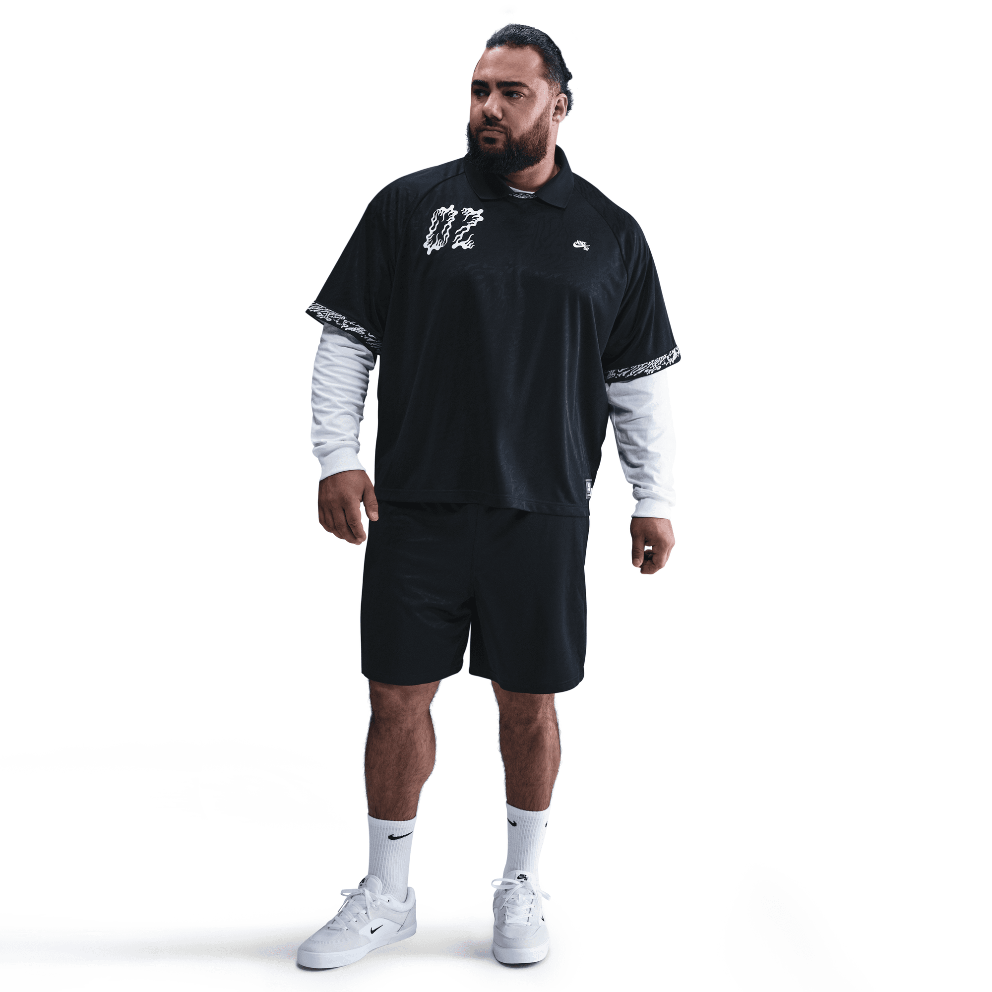 Nike SB DRI-FIT Jacquard Skate Jersey - Black/Black-White