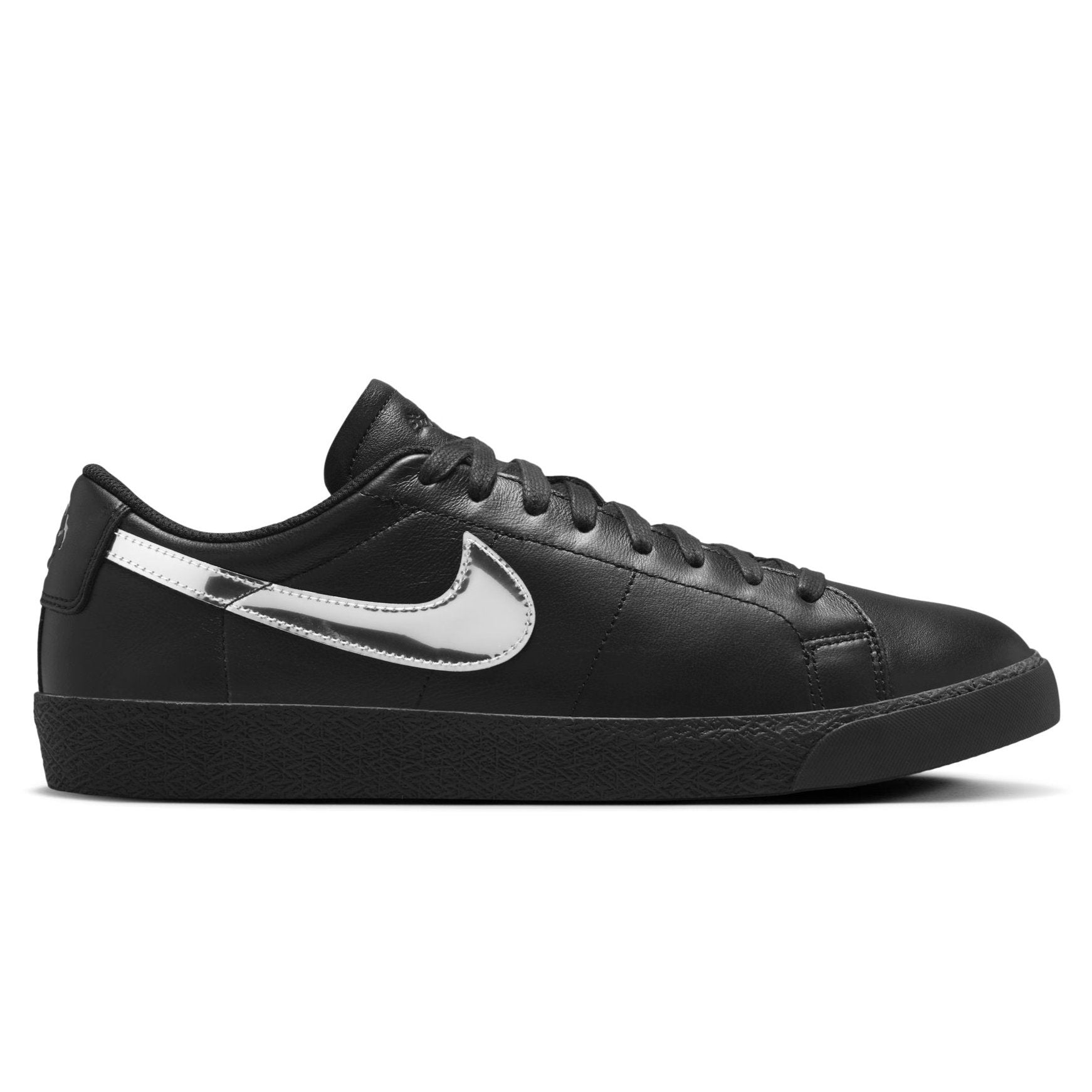 Nike SB X Dancer Blazer Low Skateboard Shoe Black Metallic Silver Bl