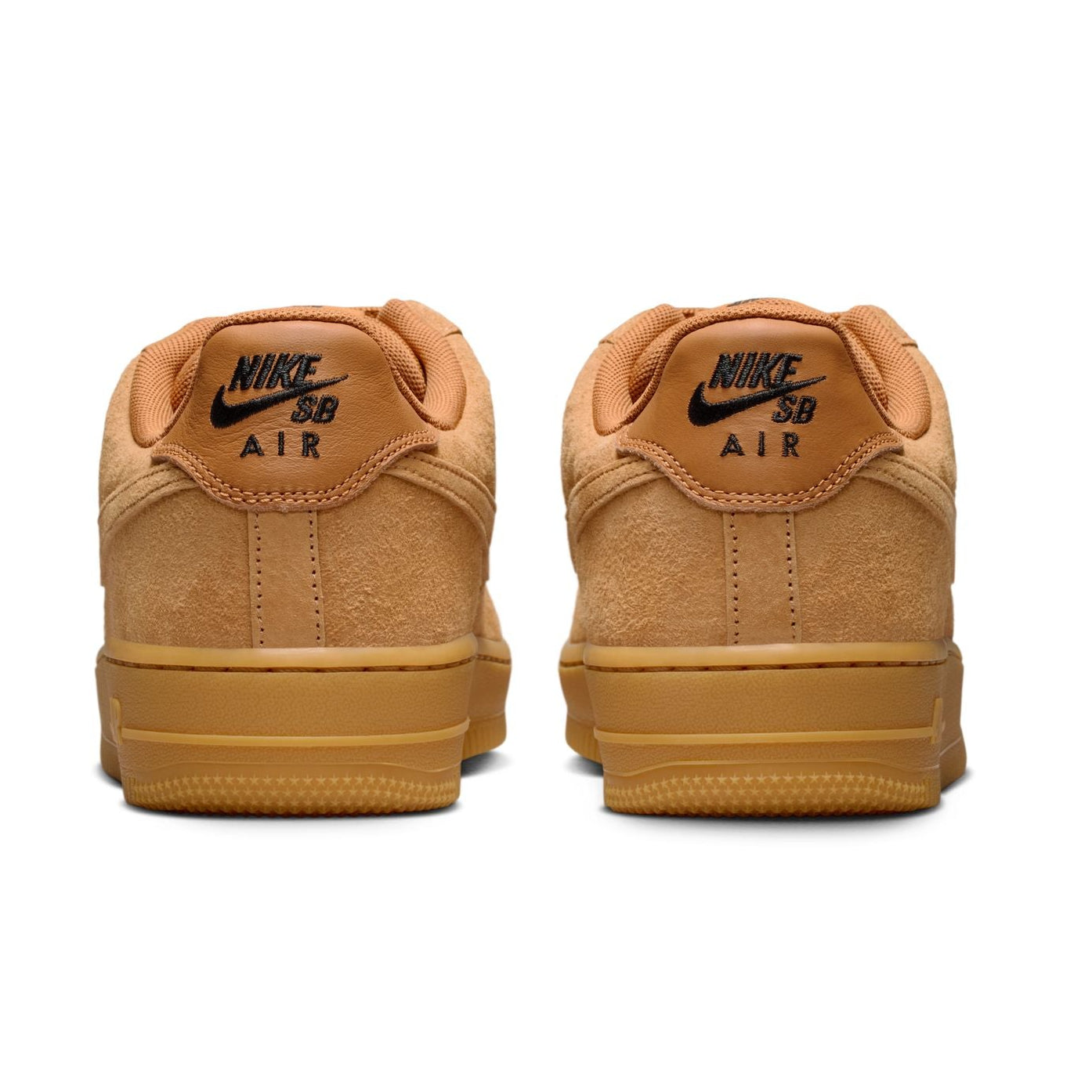 Flax Brown AF1 Nike SB Skate Shoe Back