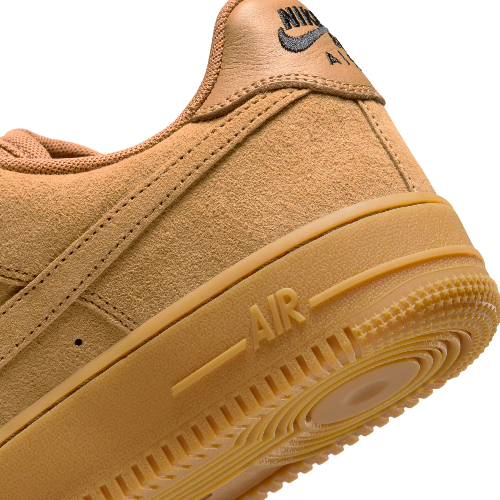 Flax Brown AF1 Nike SB Skate Shoe Detail