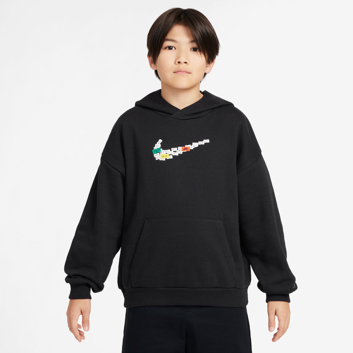 Nike SB Big Kids Fleece Skate Hoodie - Black/Anthracite