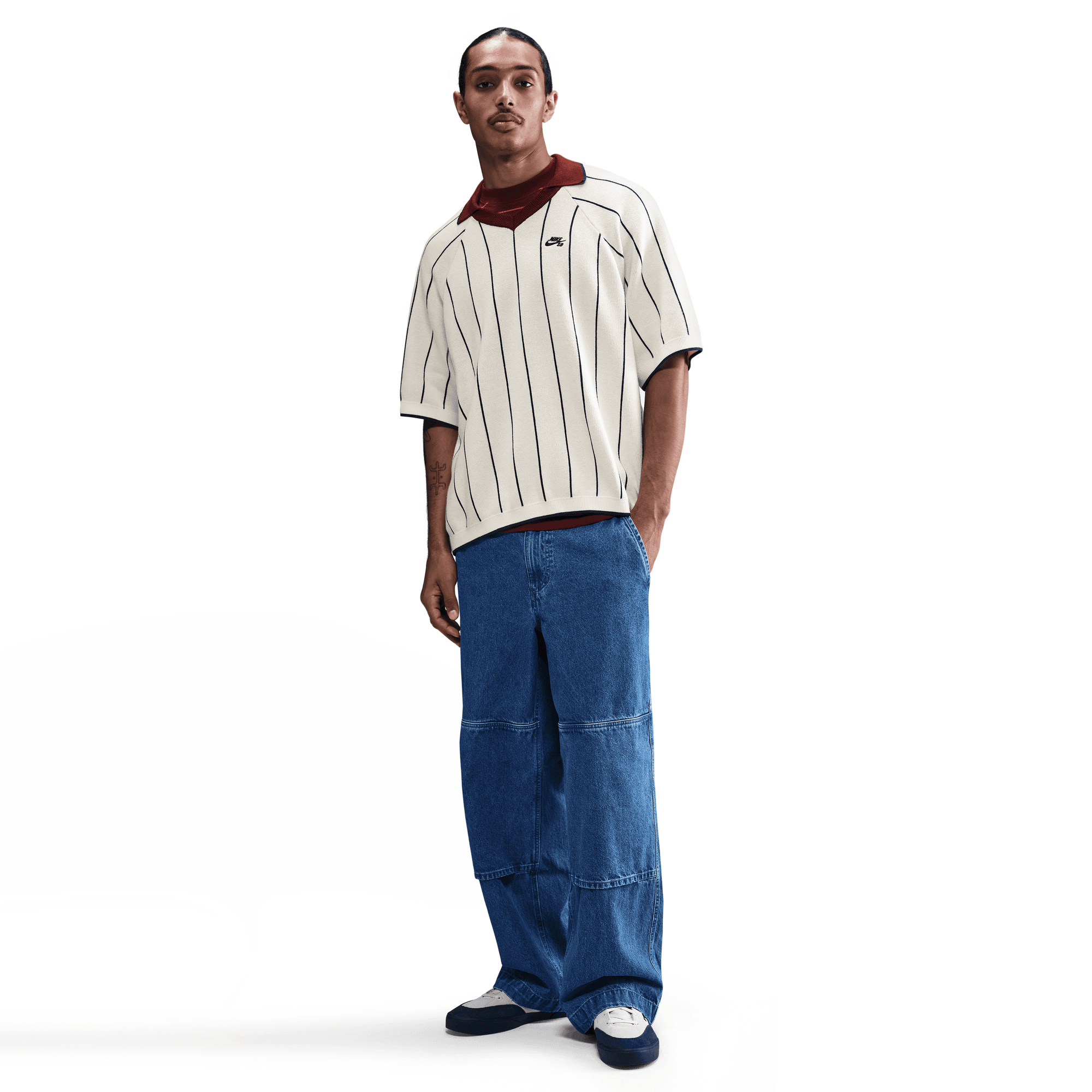 Sail/Dark Team Red Short Sleeve Nike SB Jersey