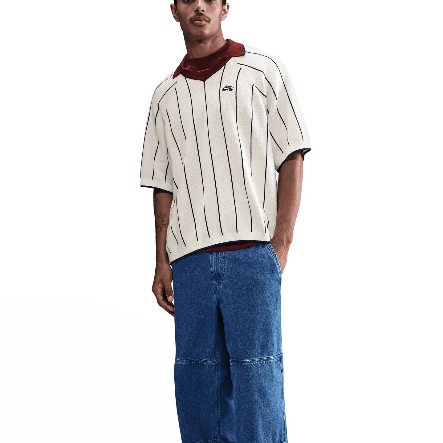 Sail/Dark Team Red Short Sleeve Nike SB Jersey