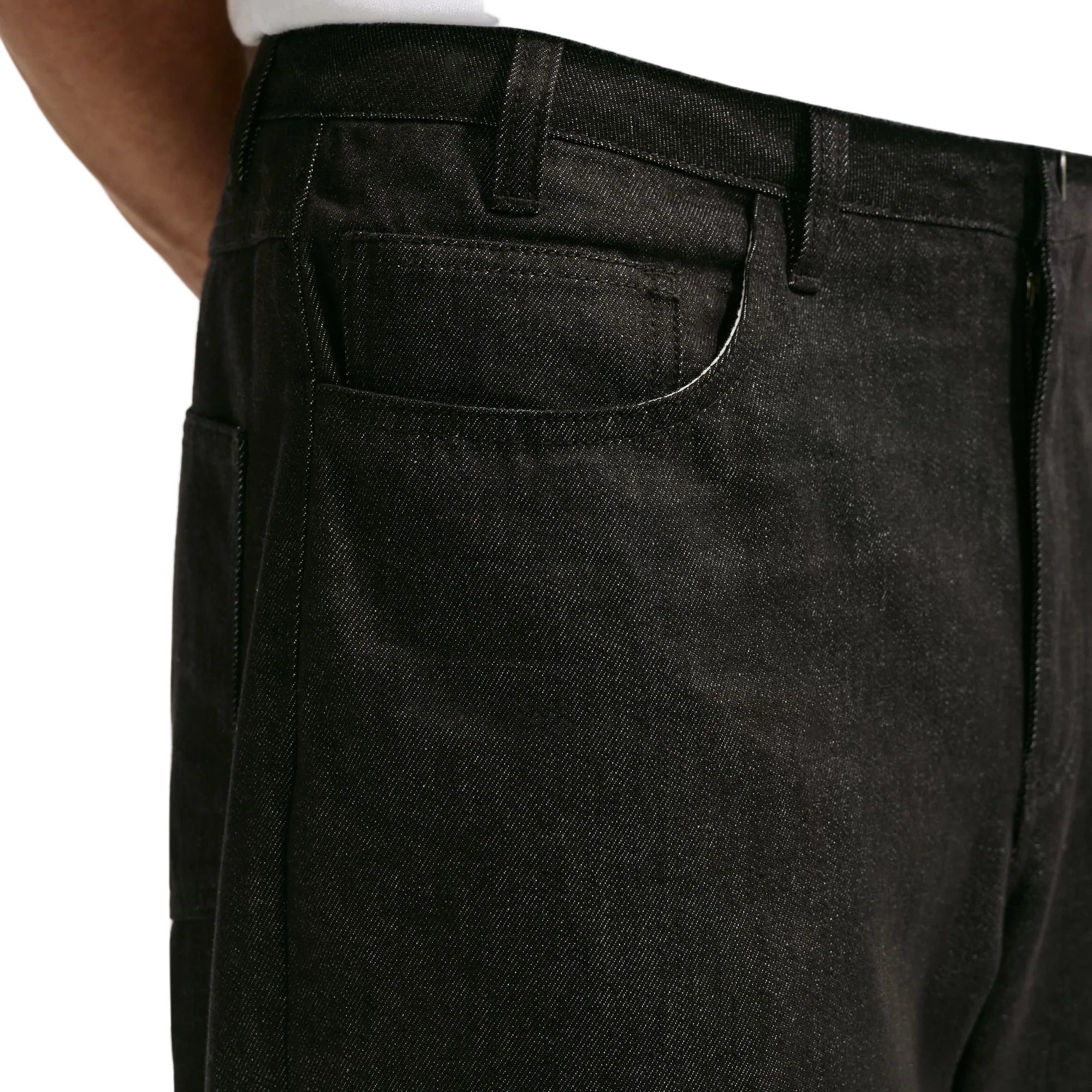 Black Loose Fit Nike SB Denim Pants Detail