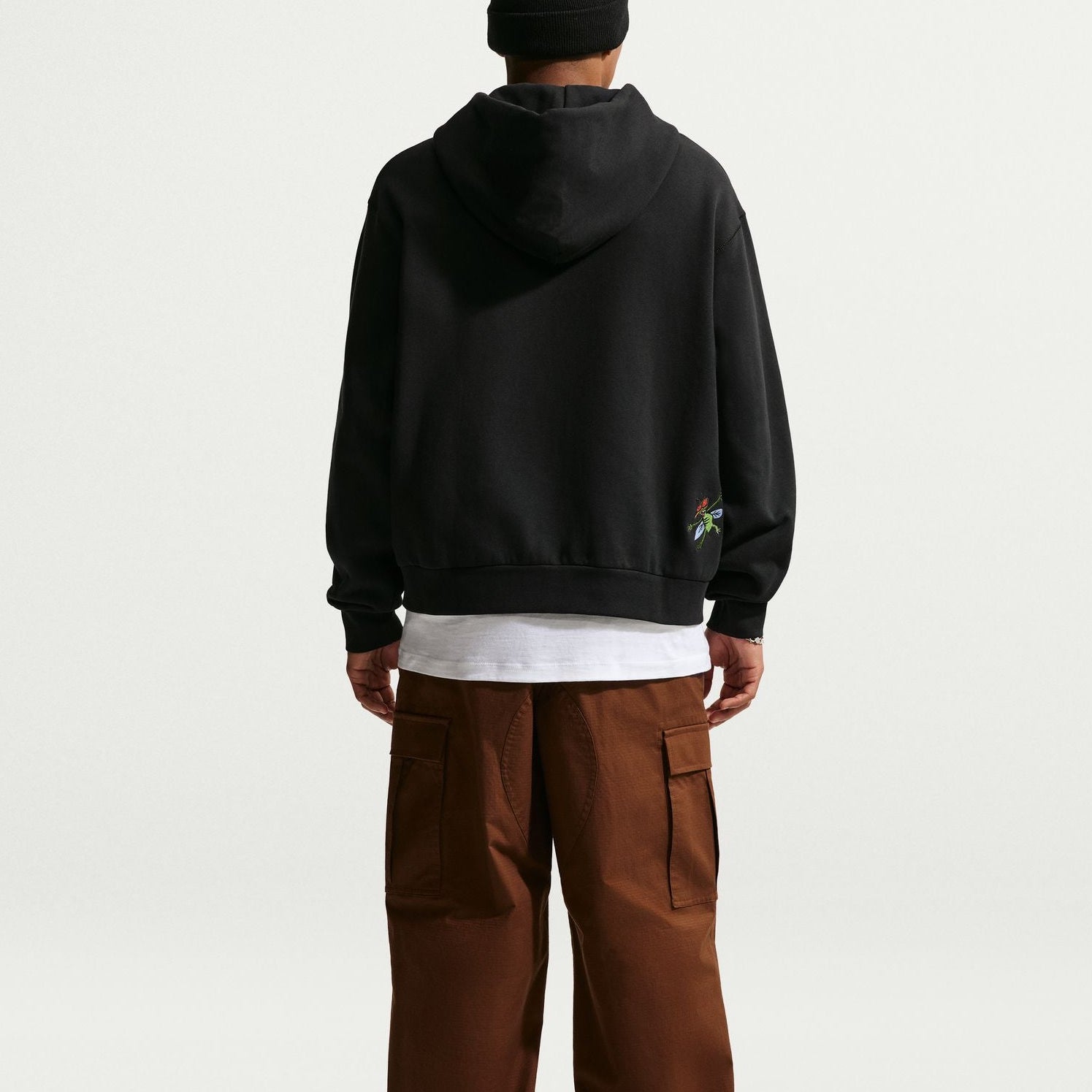 Black Full Zip Fleece Nike SB Hoodie Back