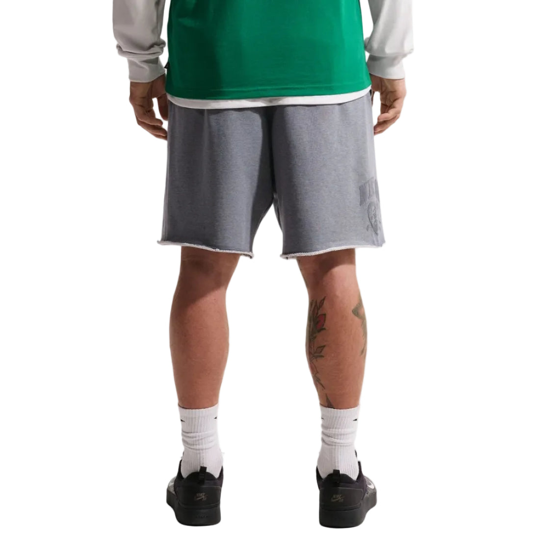 Cool Grey Fleece Nike SB Shorts Back