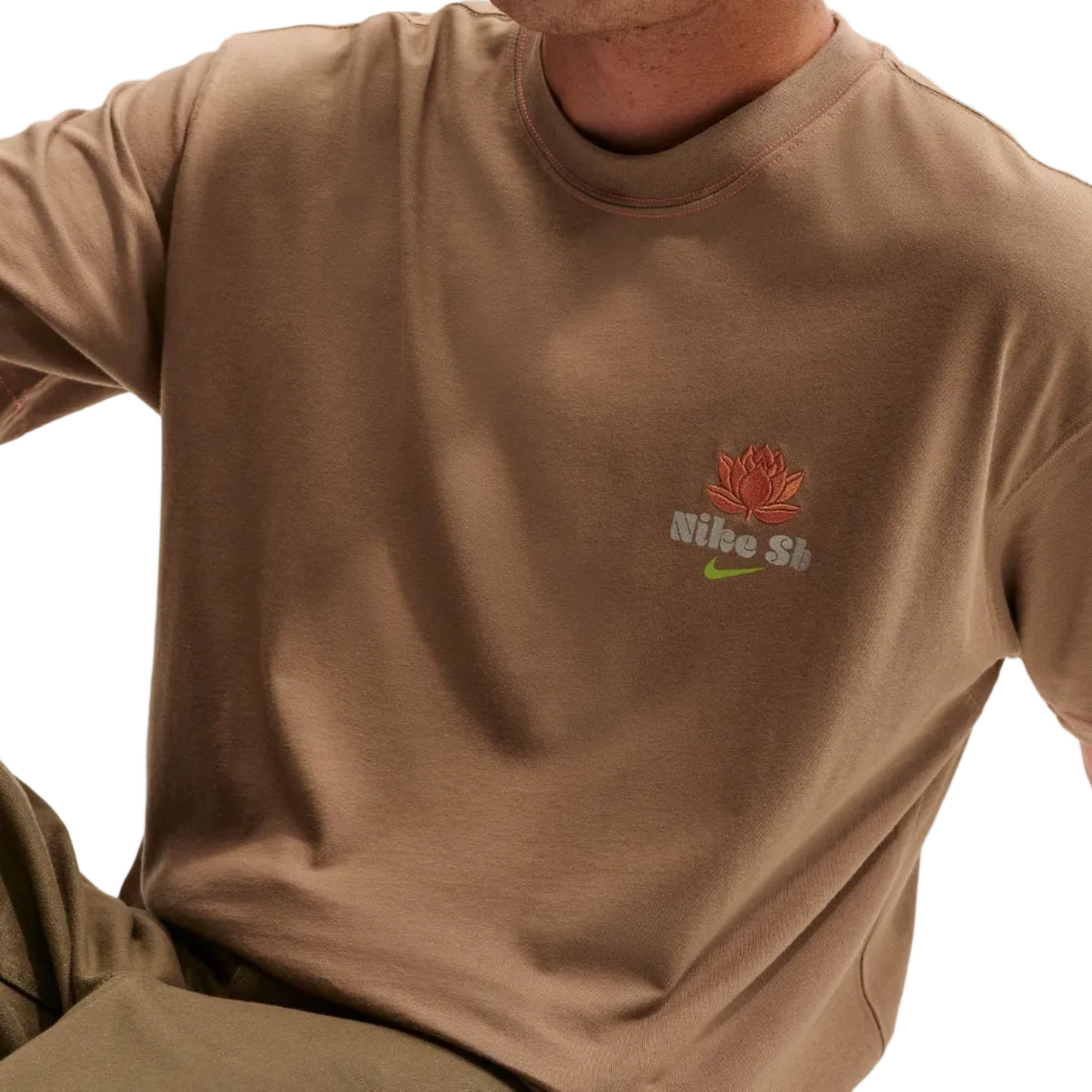 Dark Driftwood Songkran Nike SB Tee Detail