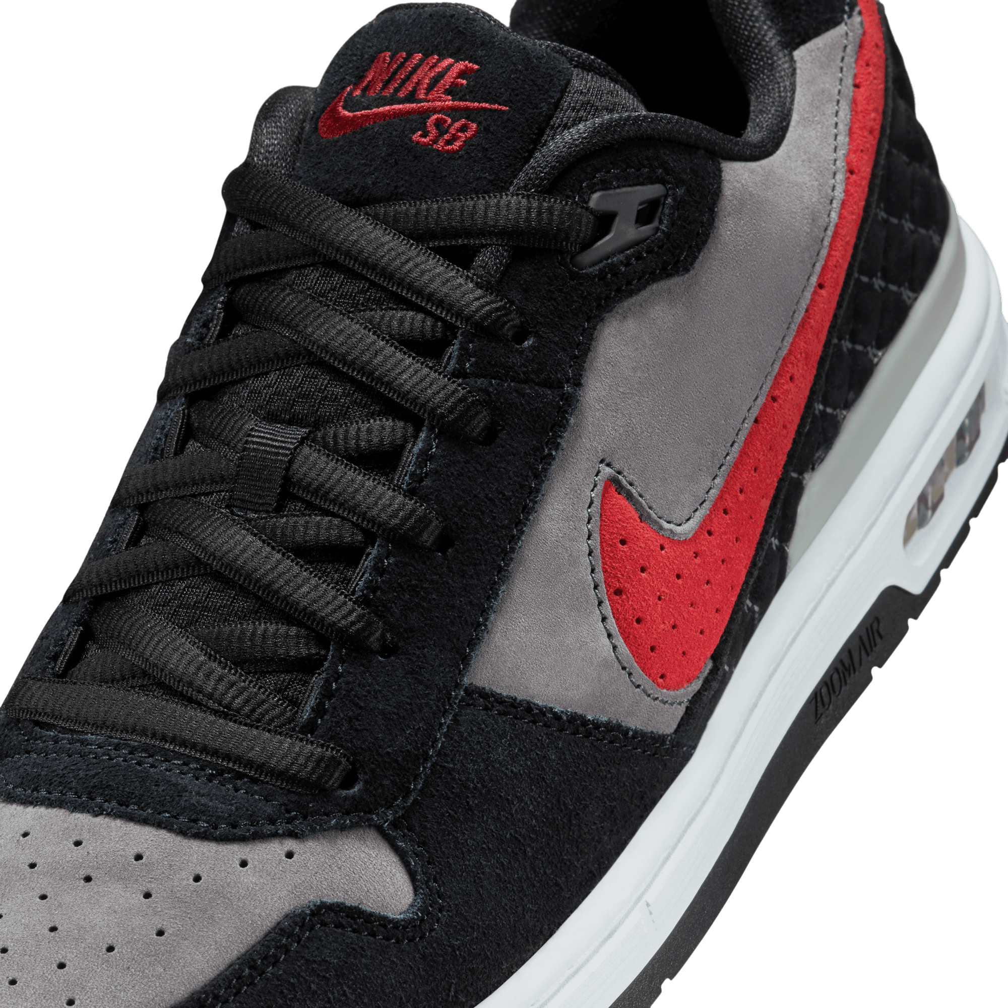 Black/Grey/Red P-Rod 1 Nike SB Skate Shoe Detail
