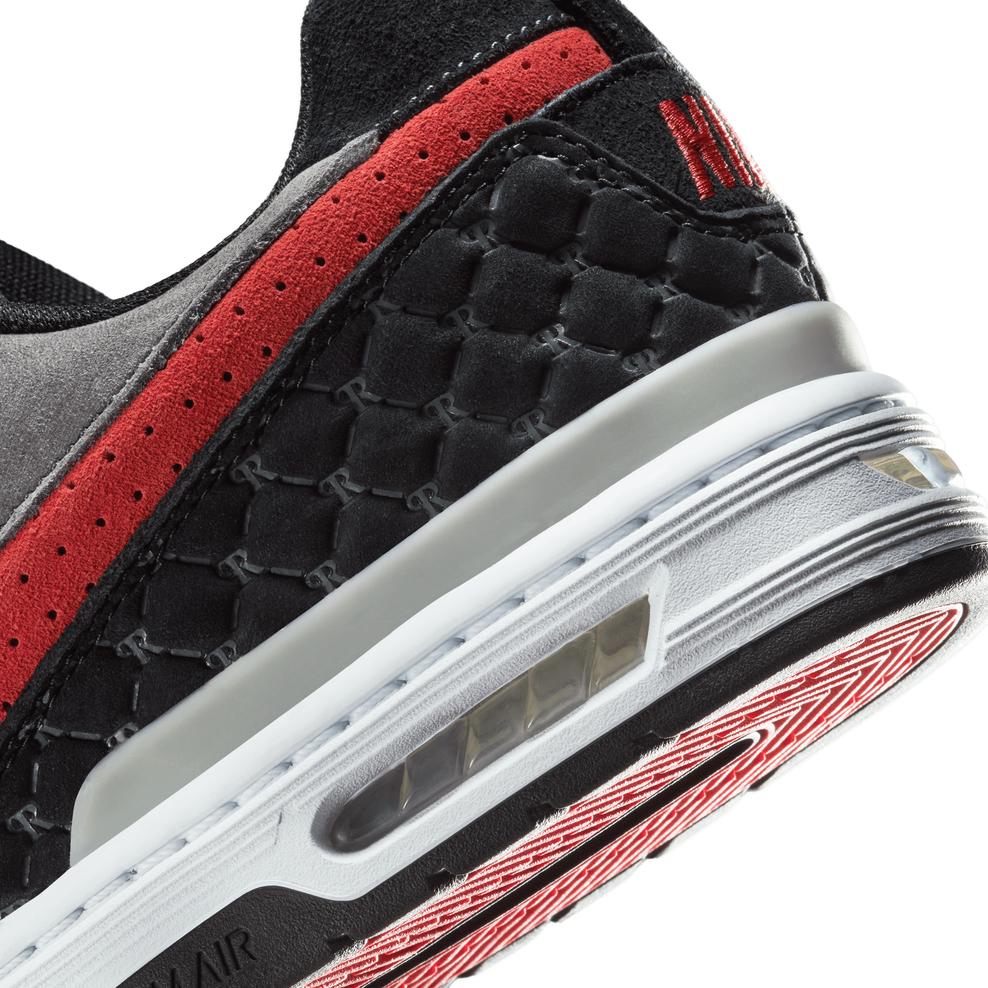 Black/Grey/Red P-Rod 1 Nike SB Skate Shoe Detail