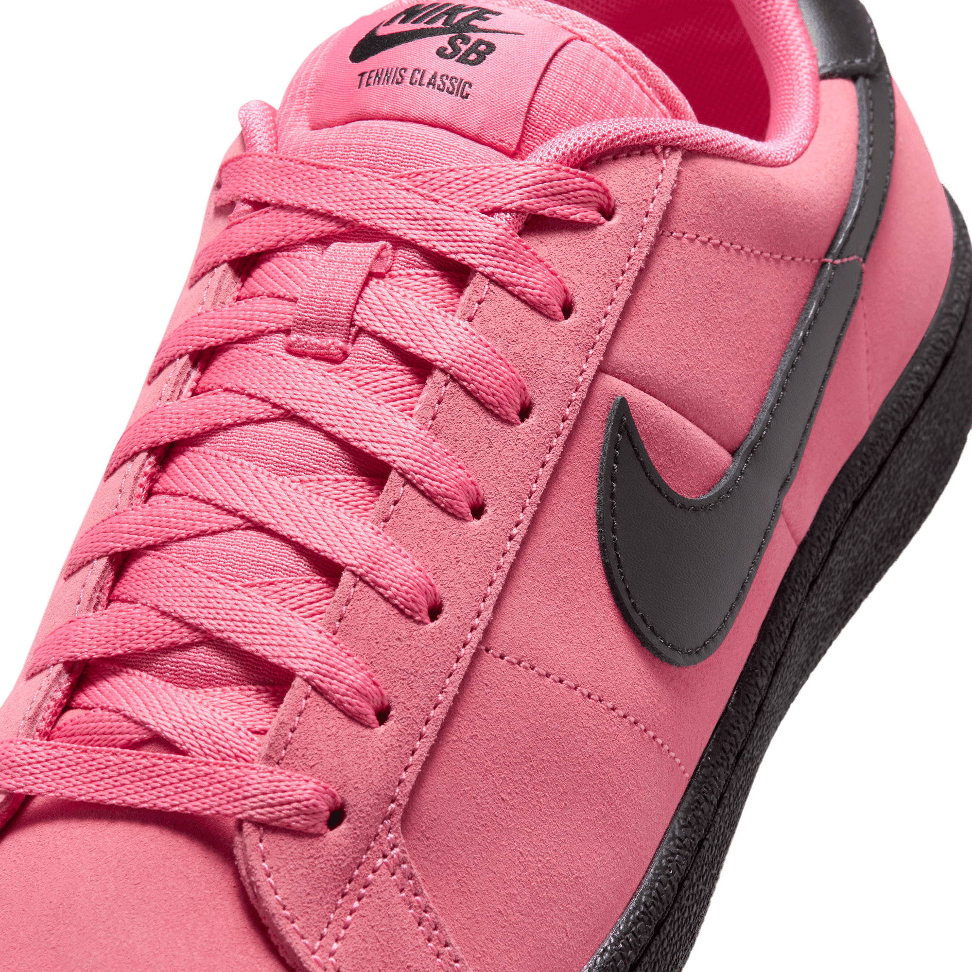 Hyper Pink Nike SB Tennis Classic Skate Shoe Detail