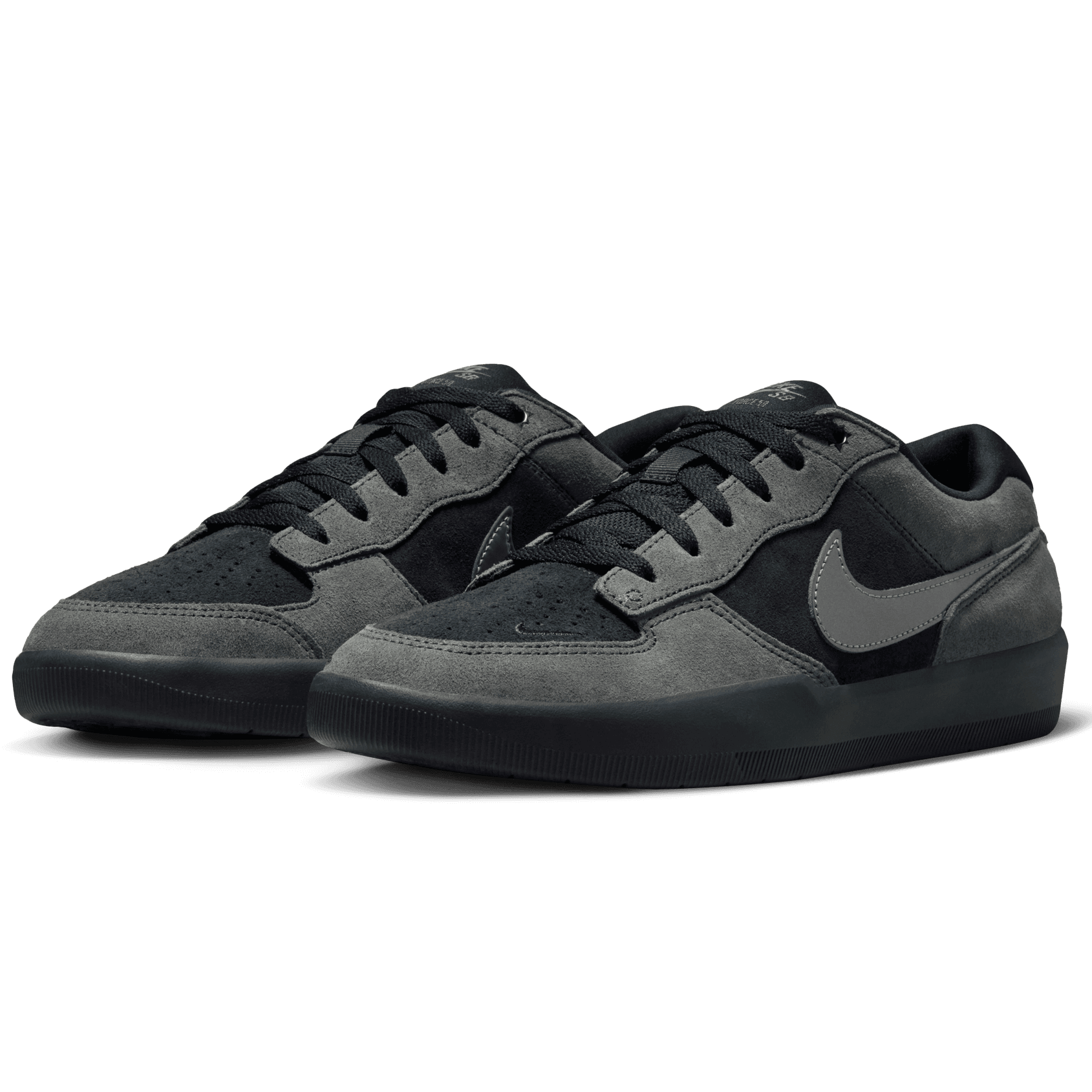 Black/Dark Grey Force 58 Nike SB Skate Shoe Front