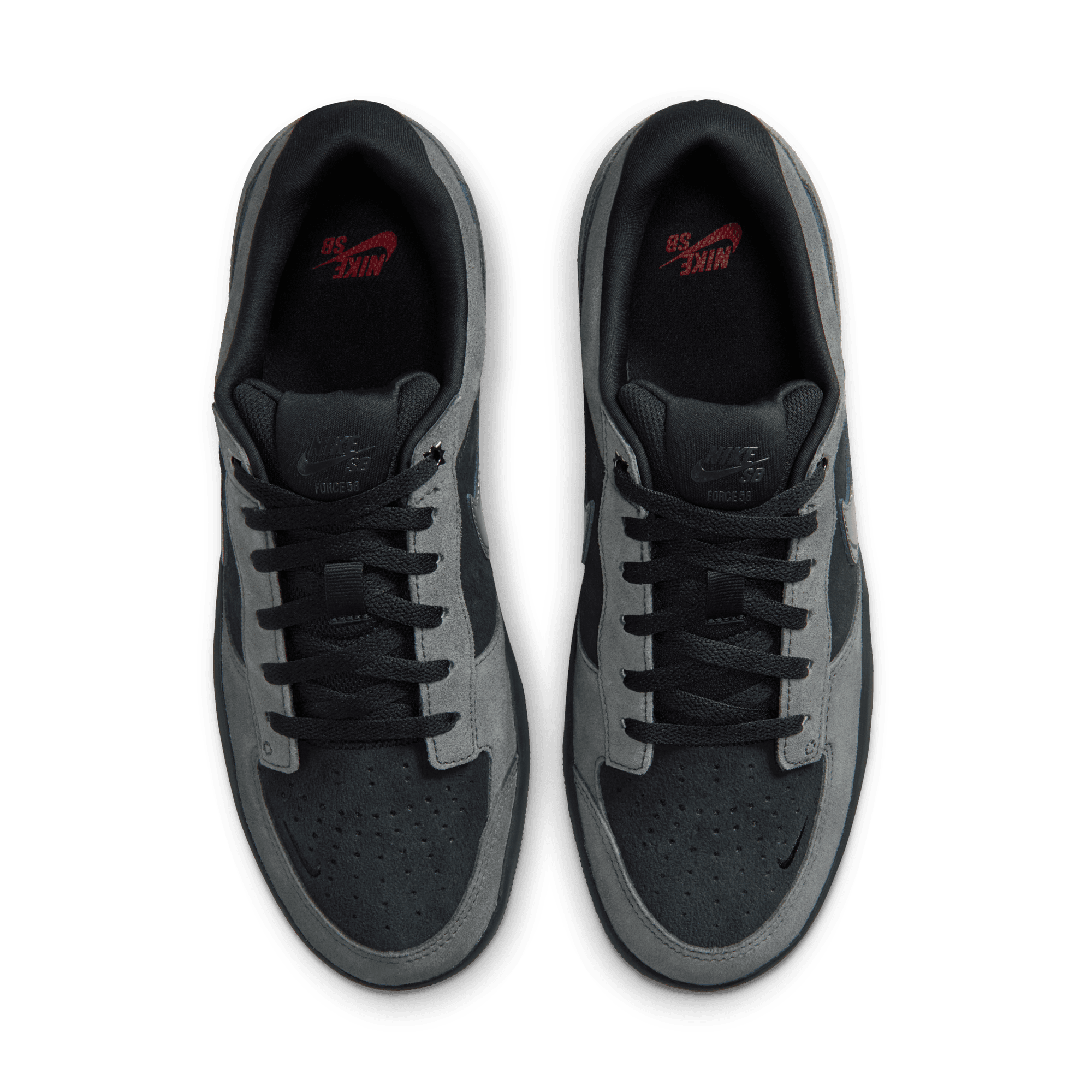 Black/Dark Grey Force 58 Nike SB Skate Shoe Top