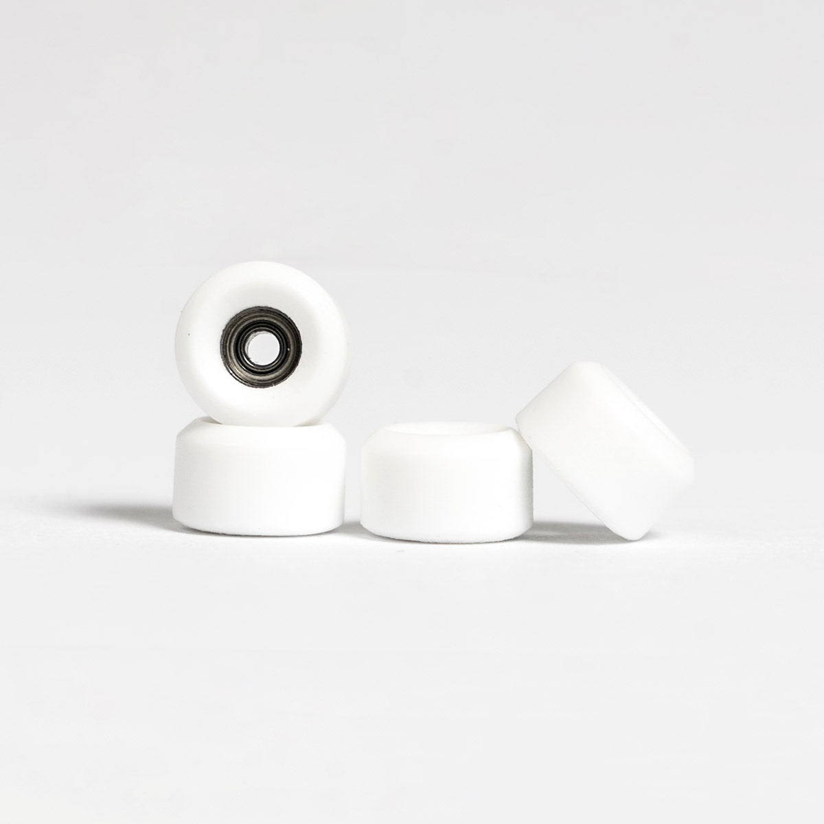 White Abstract Conical Large Urethane Fingerboard Wheels