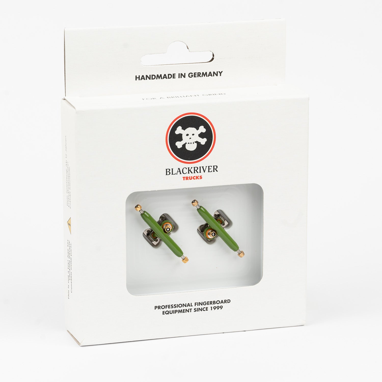 Green/Silver 34mm 3.0 Blackriver Fingerboard Trucks