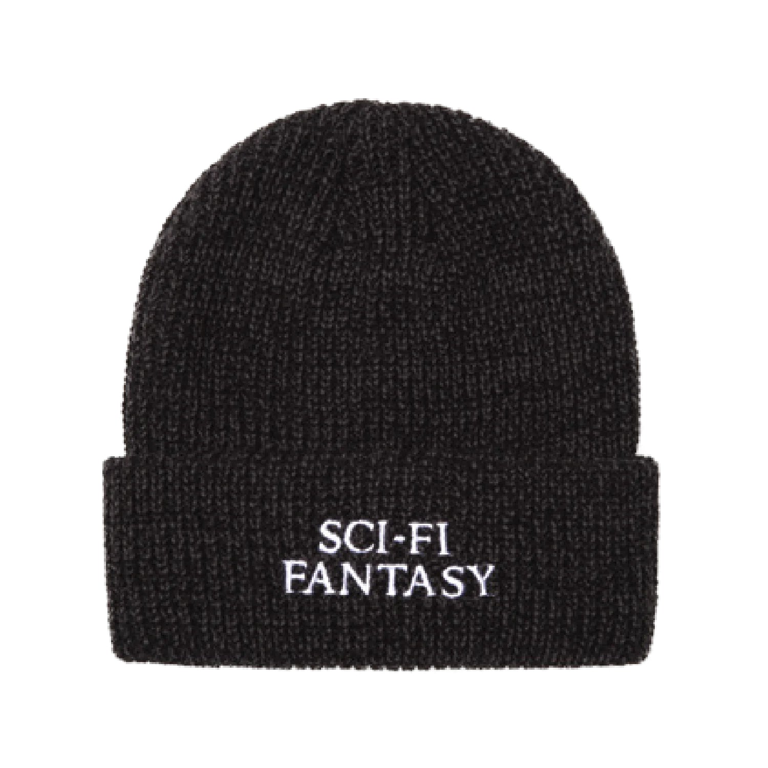 Black/Grey Mixed Yarn Sci-Fi Fantasy Beanie
