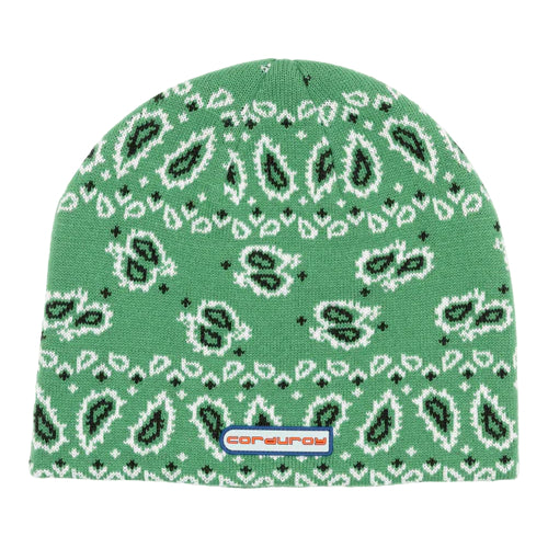 Corduroy Bandana Beanie - Green