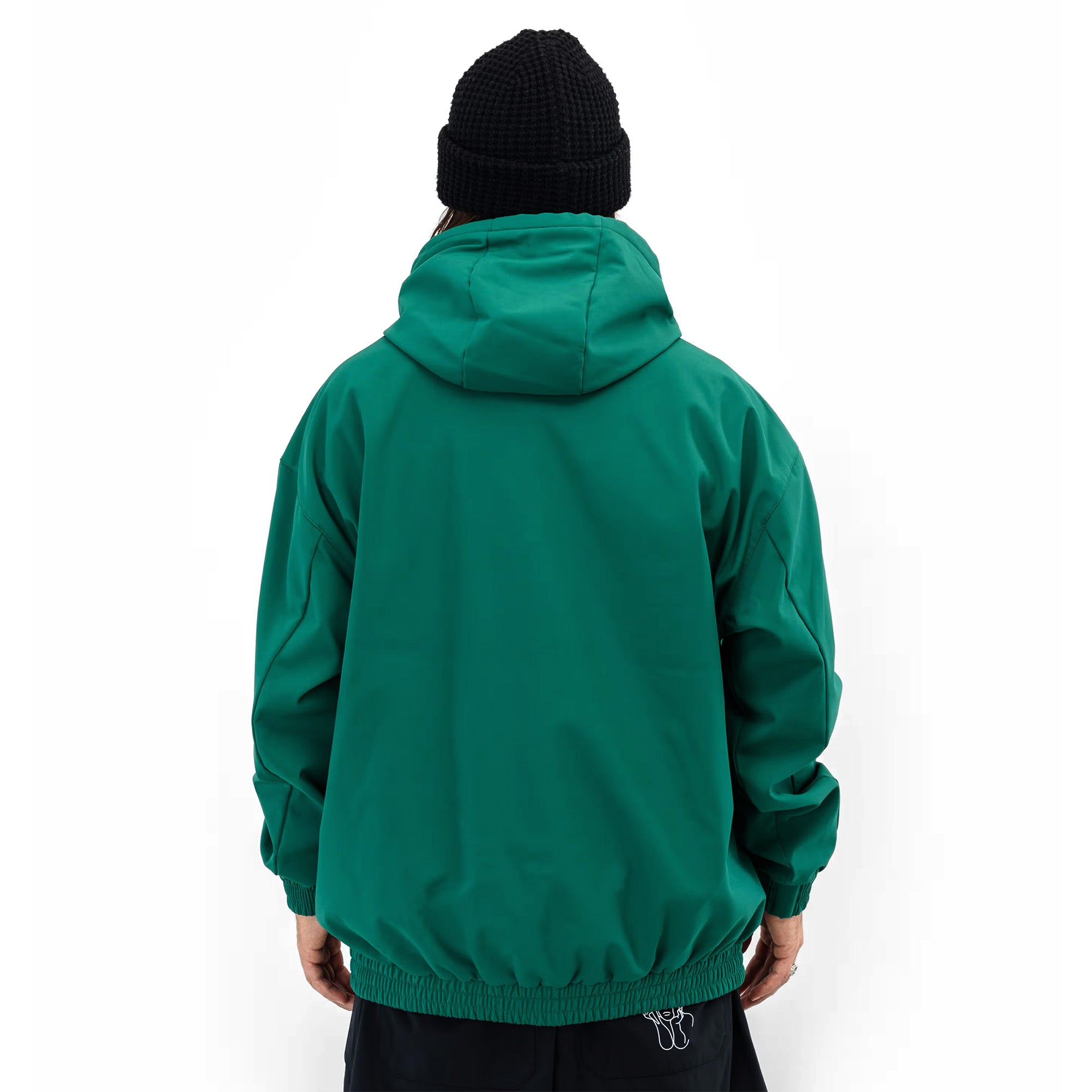 Green Beyond Medals snowboarding hoodie back