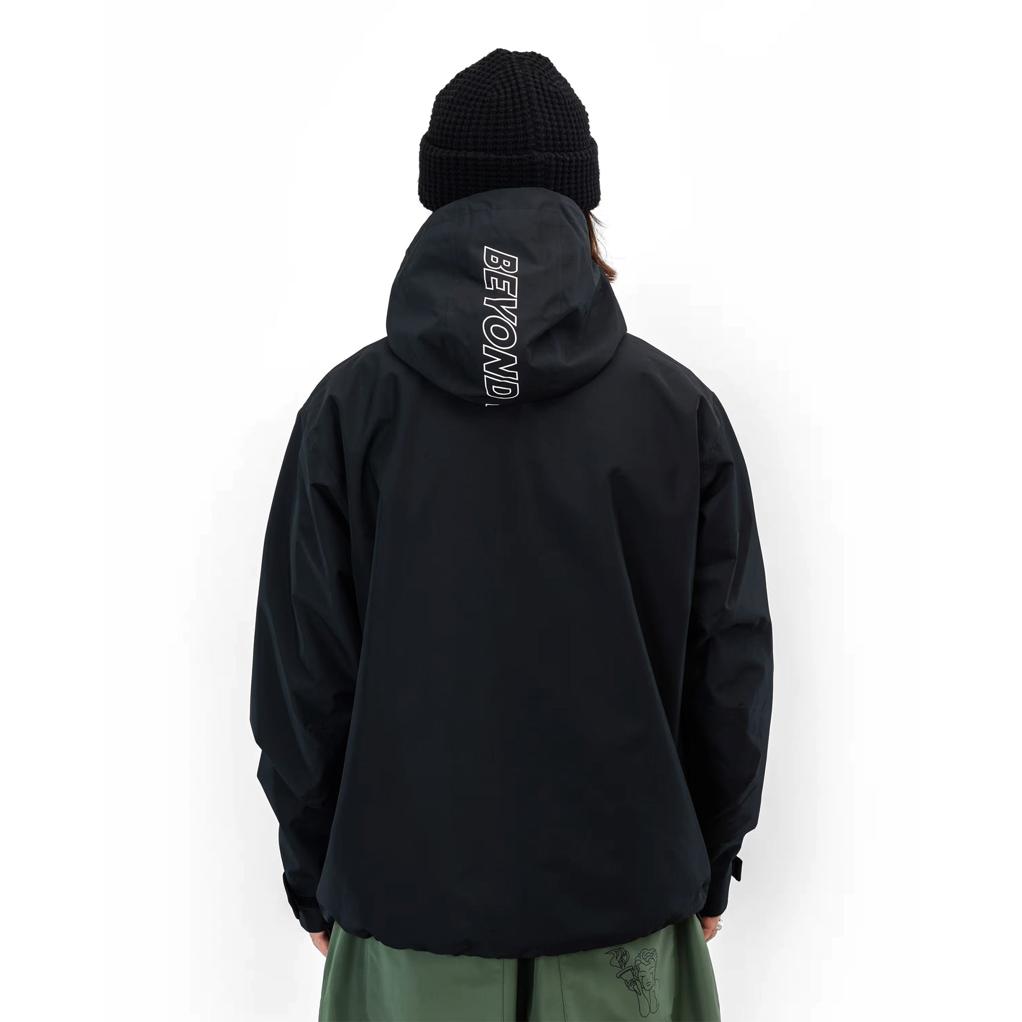 Black Beyond Medals THE Jacket snowboard jacket back view