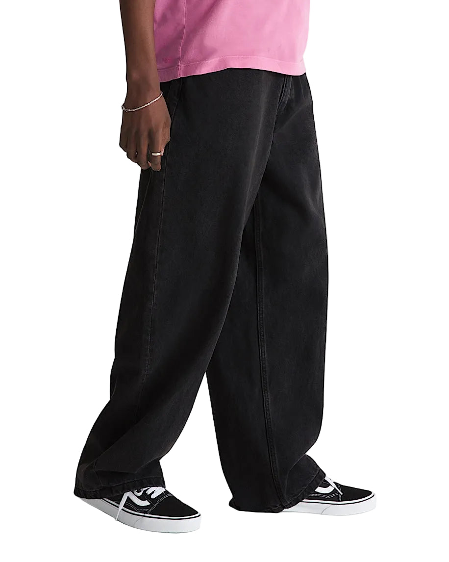 Black Check-5 Baggy Vans Pants