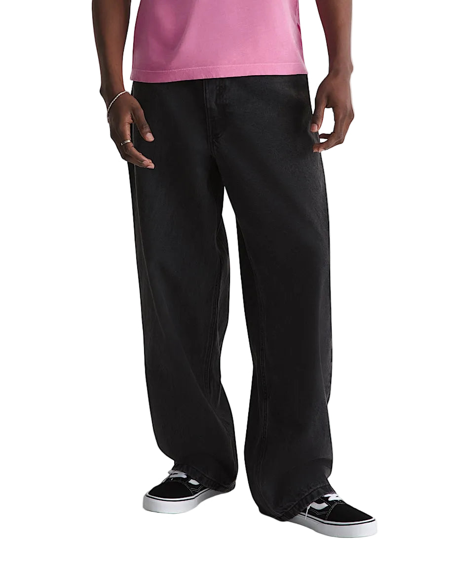 Black Check-5 Baggy Vans Pants