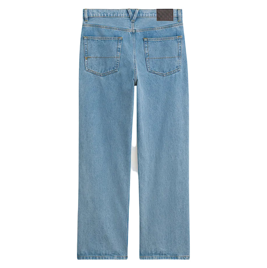 Stonewash Blue Check 5 Baggy Vans Pants Back