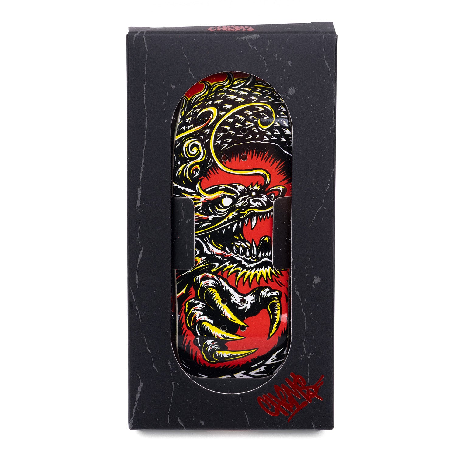 Black/Red Dragon Chems Fingerboard Packaging