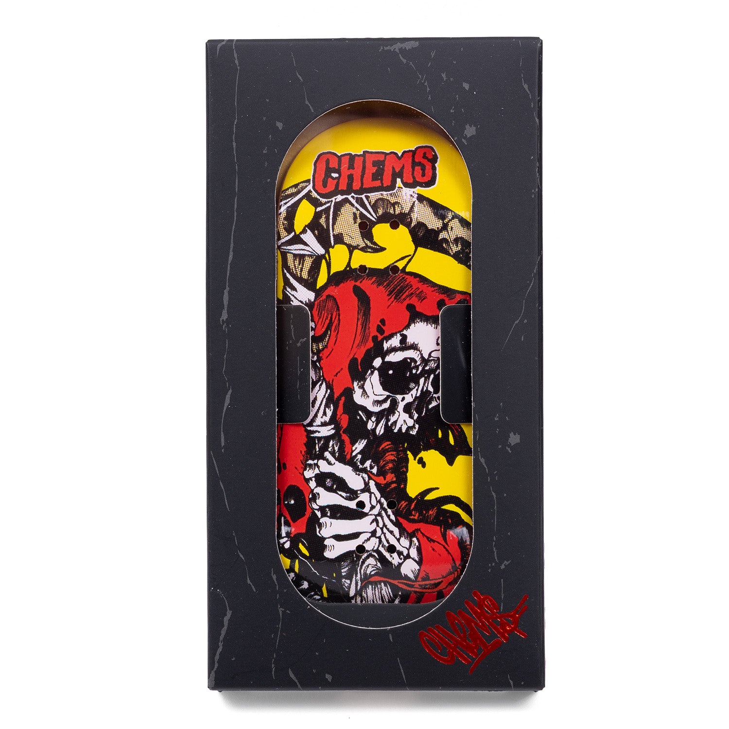 Red Grim Chems Fingerboard Packaging