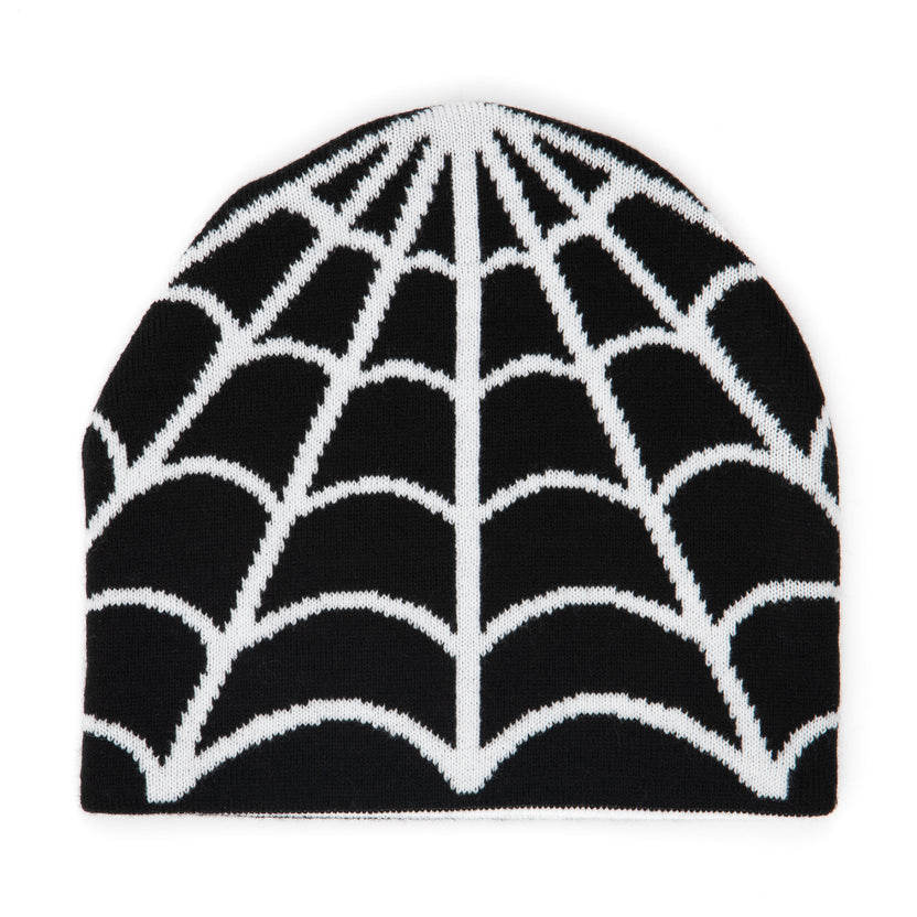 Black Cobweb Corduroy Beanie