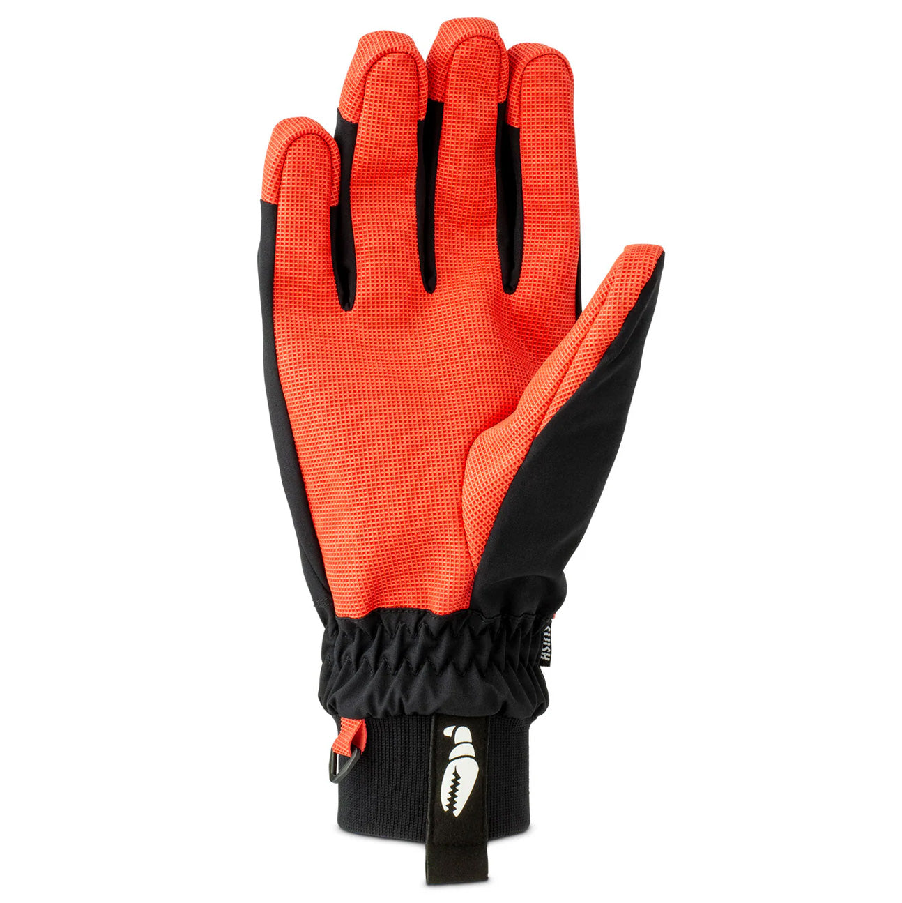 Black and red Crab Grab Slush snowboard glove palm