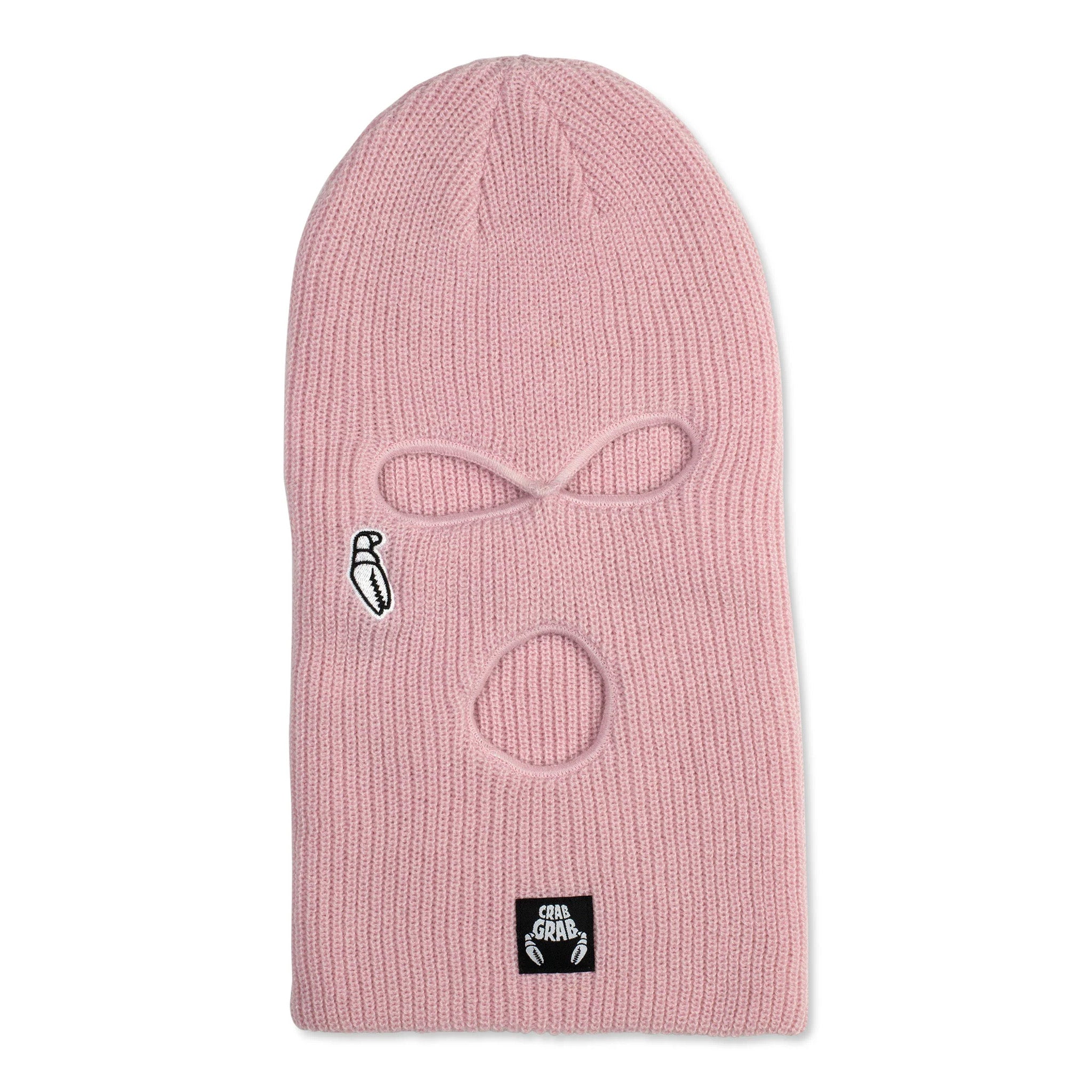 Pink Crabgrab Snowboard Ski Mask with claw logo