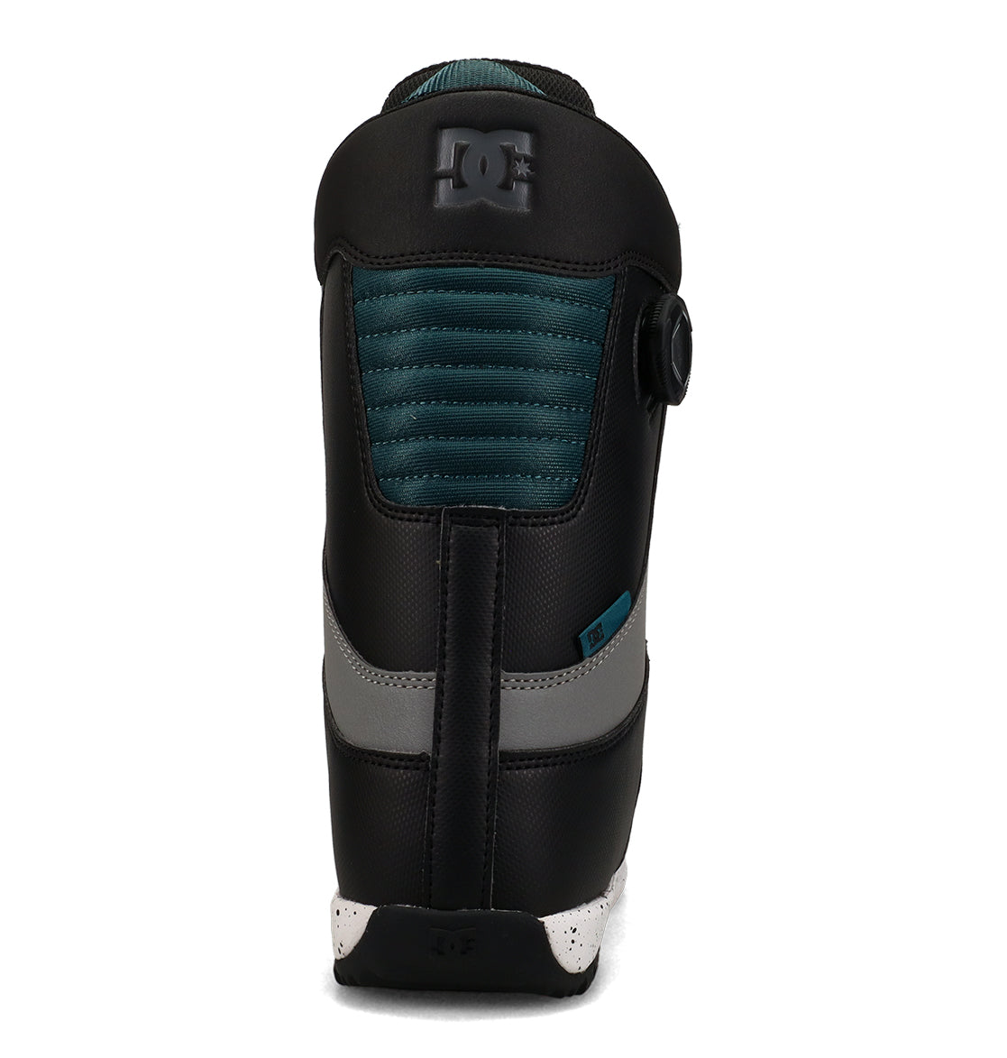 Black/Grey/Teal Control DC Snowboard Boots Back