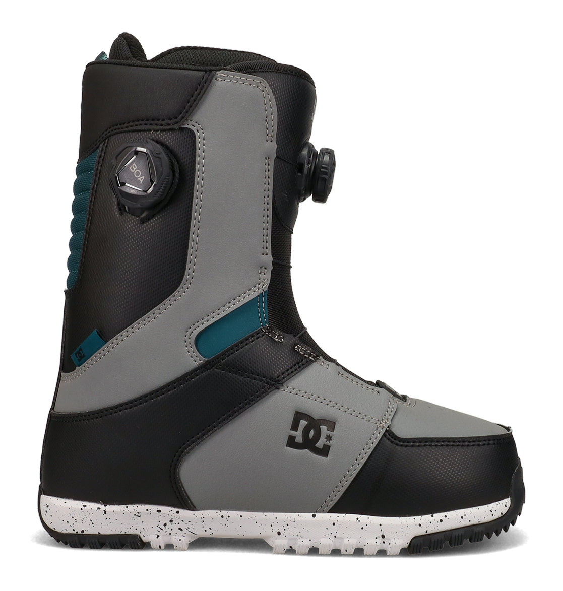 Black/Grey/Teal Control DC Snowboard Boots