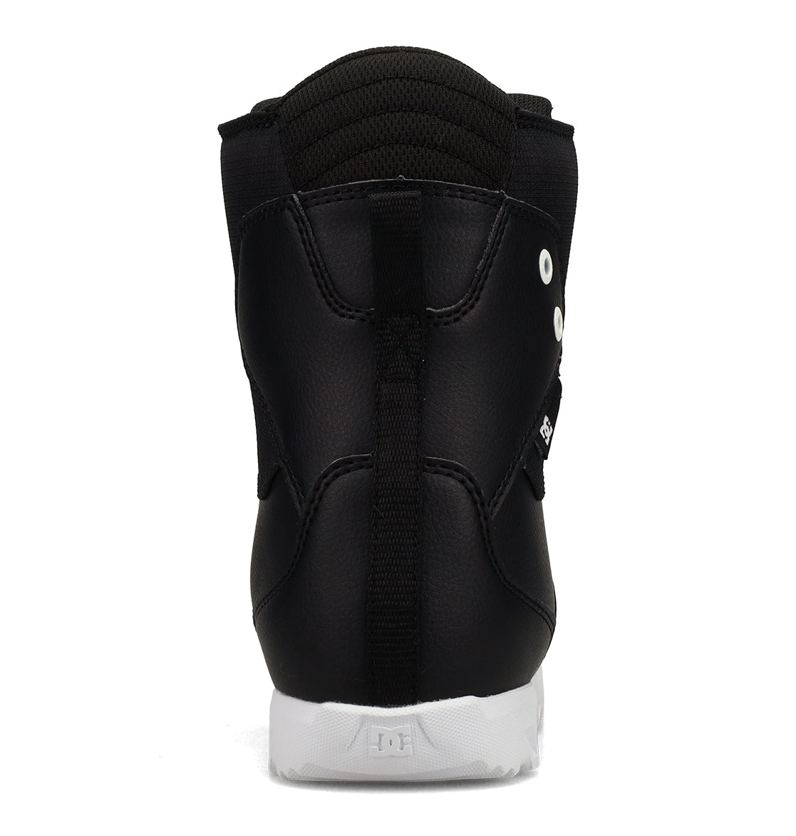 Black/White Kids Scout 2026 DC Snowboard Boots Back