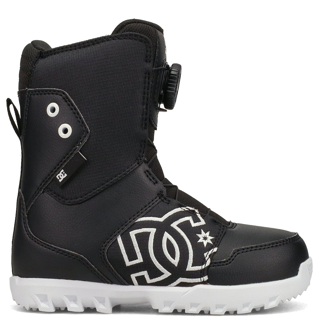Black/White Kids Scout 2026 DC Snowboard Boots