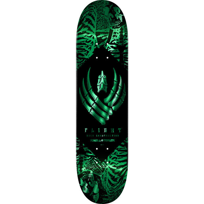 Powell Peralta Teal Foil Skeleton Flight Skateboard Deck - Shape K26