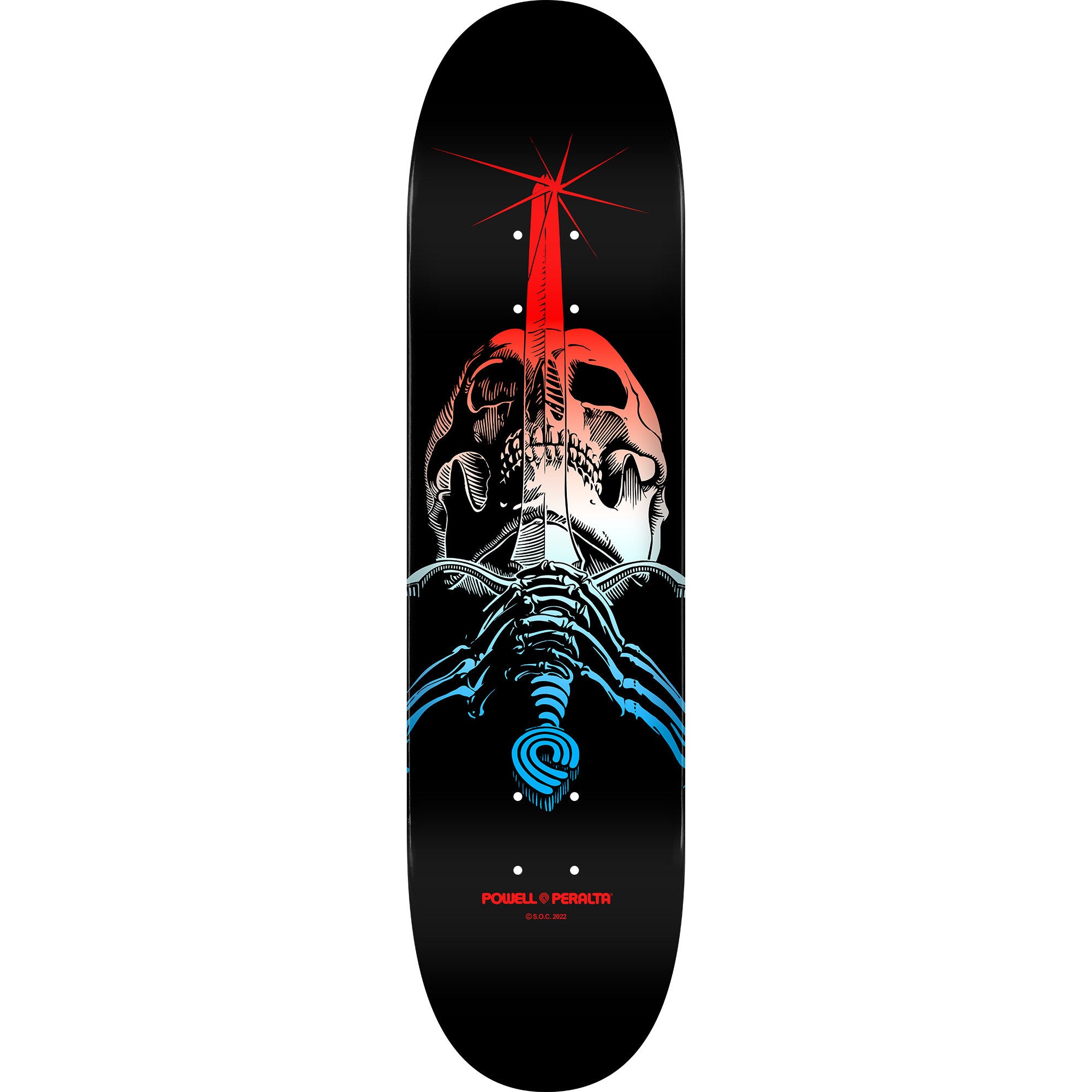 Skull & Sword Blue Fade Powell Peralta Deck