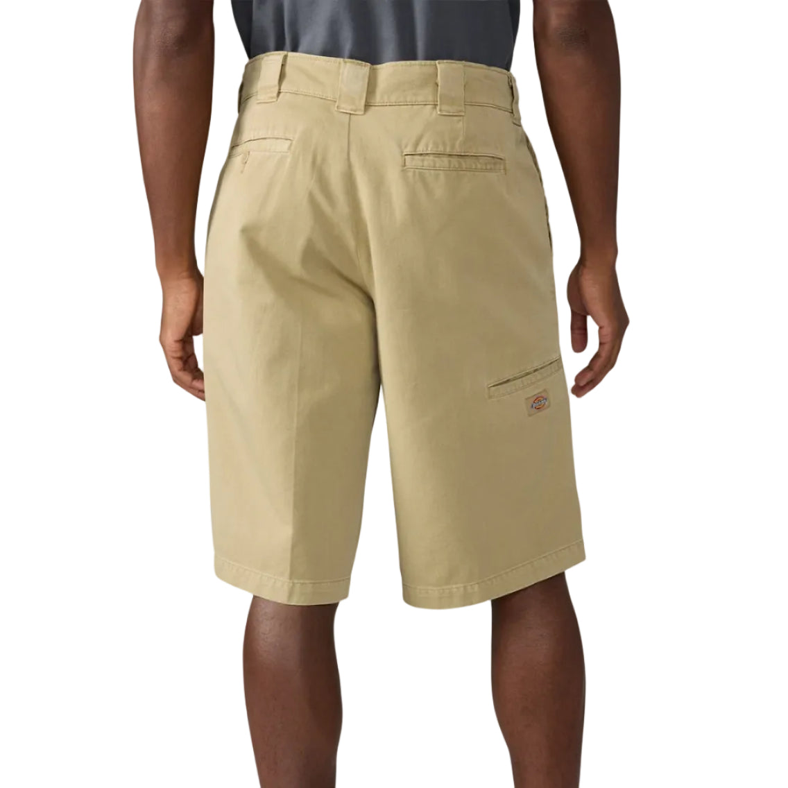 Khaki Worn In Loose Fit Dickies Shorts Back