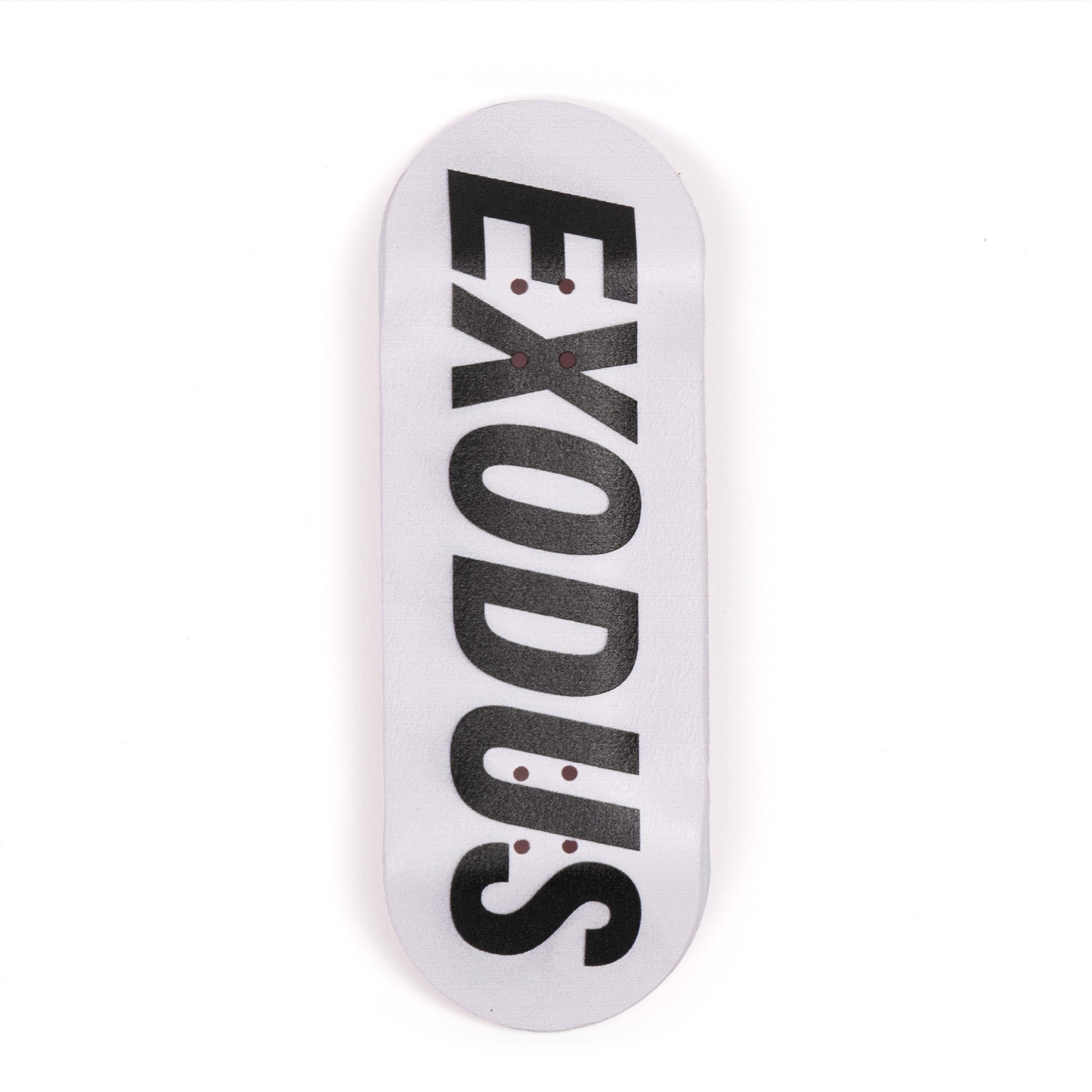 White Exodus Bold Fingerboard Deck