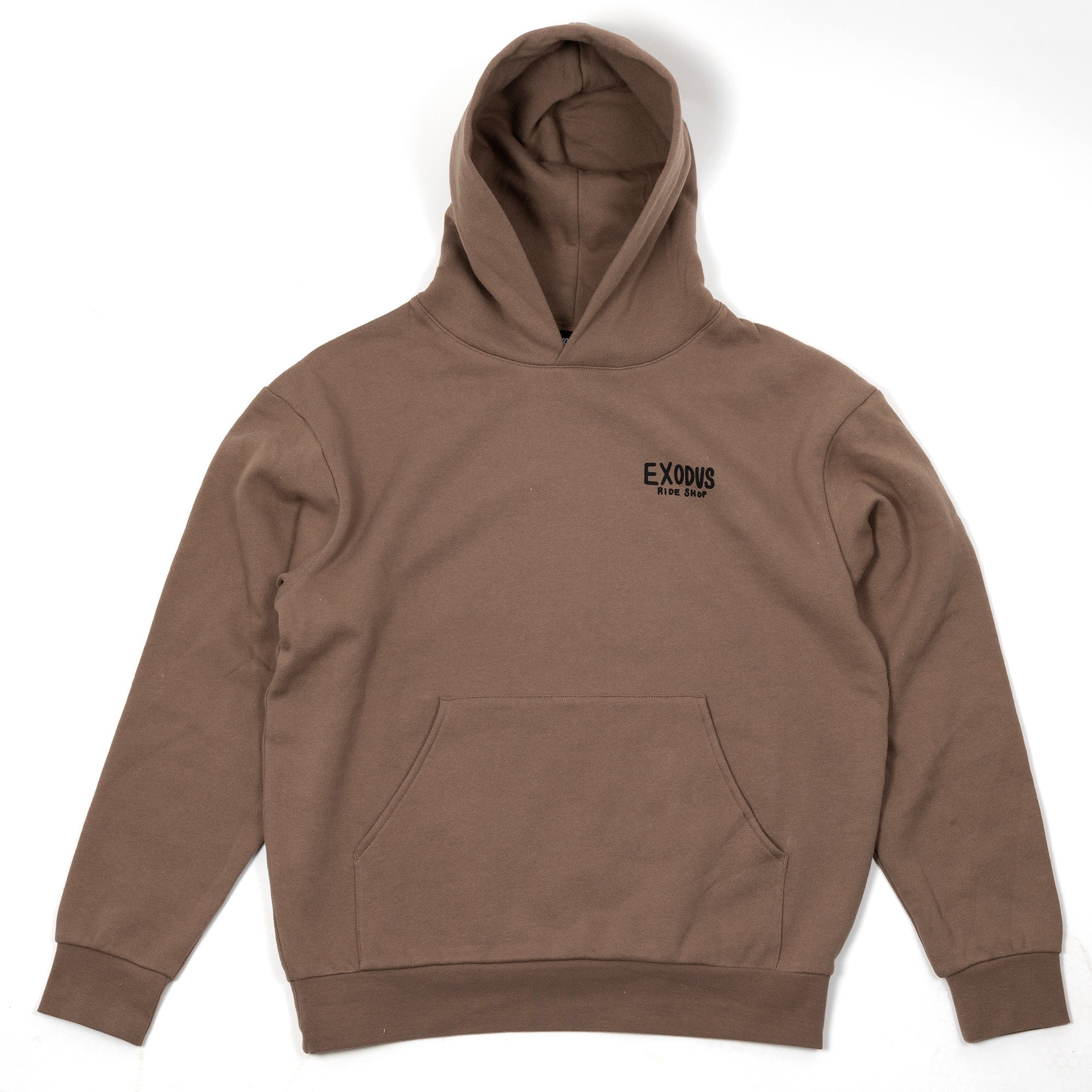 Brown Exodus Your Local Hoodie Front