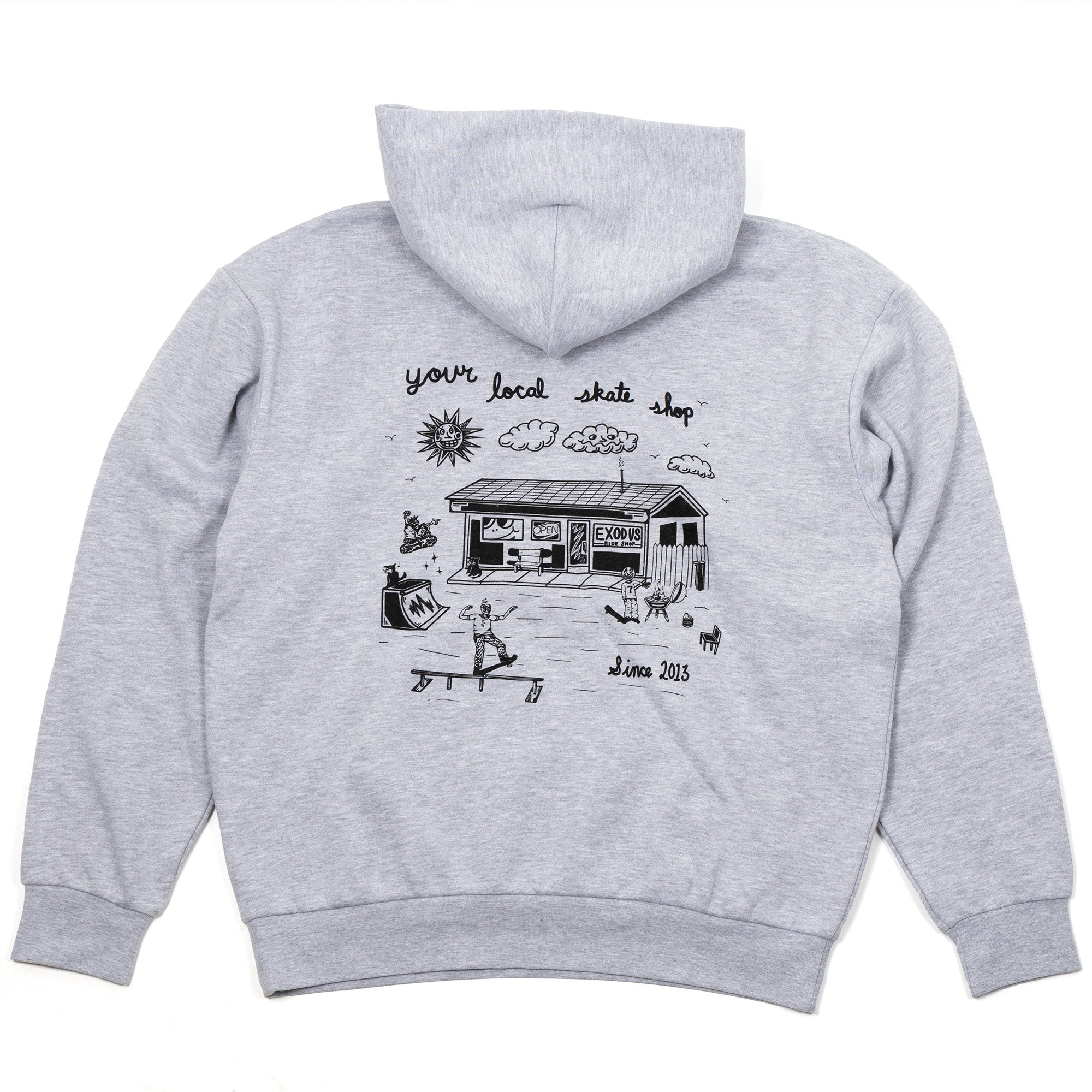 Exodus Your Local Pullover Hoodie - Heather Grey